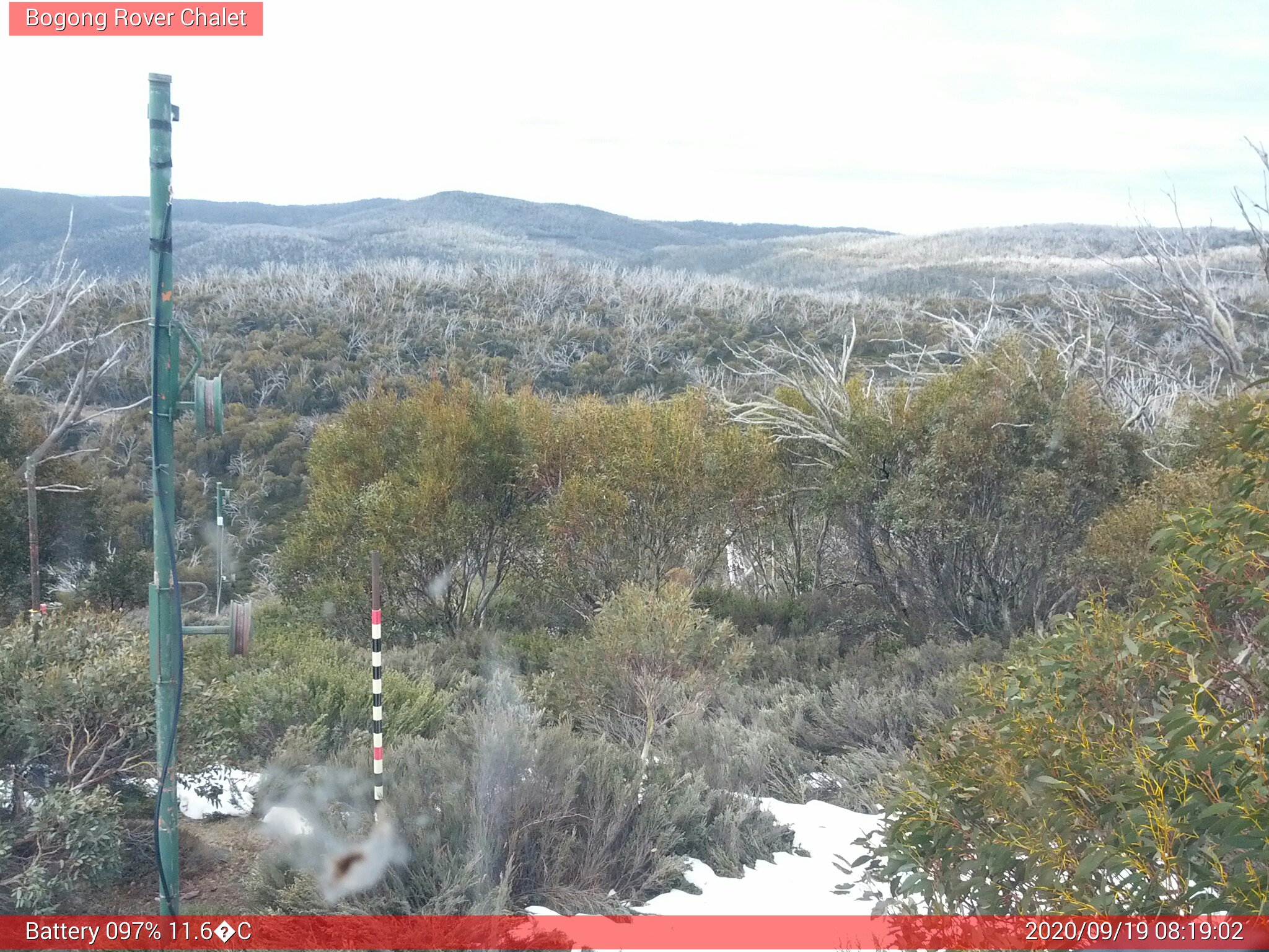 Bogong Web Cam 8:19am Saturday 19th of September 2020