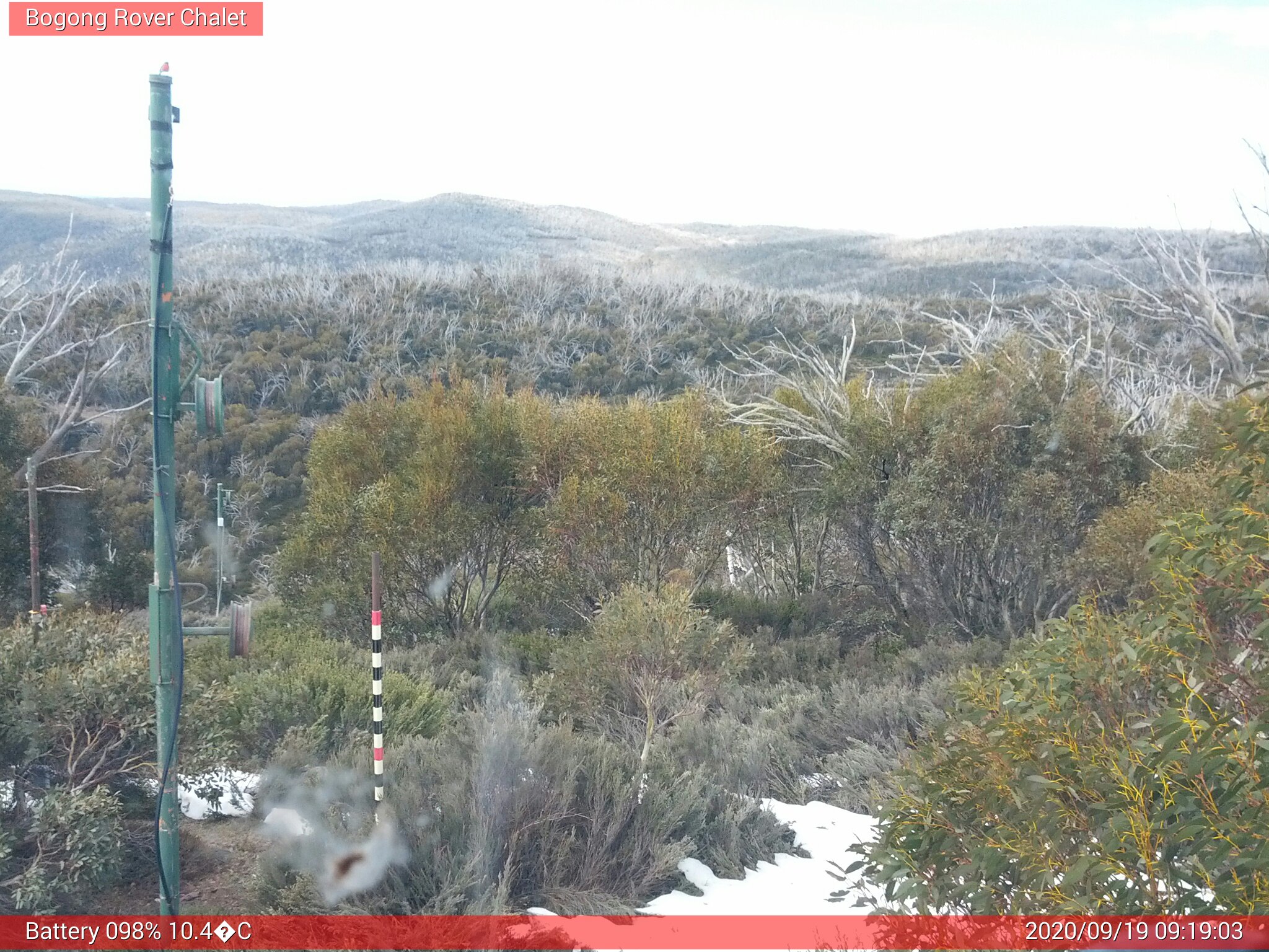 Bogong Web Cam 9:19am Saturday 19th of September 2020