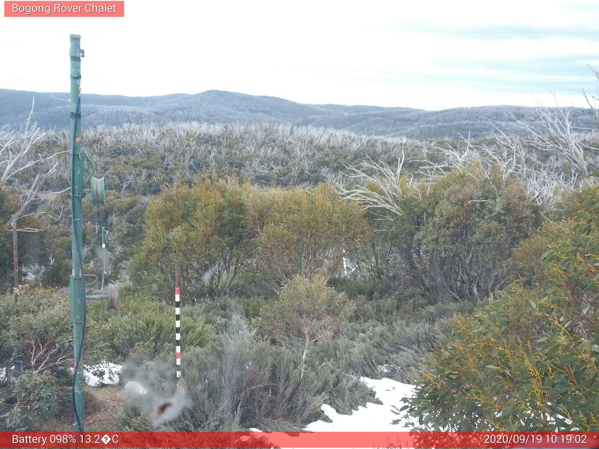 Bogong Web Cam 10:19am Saturday 19th of September 2020