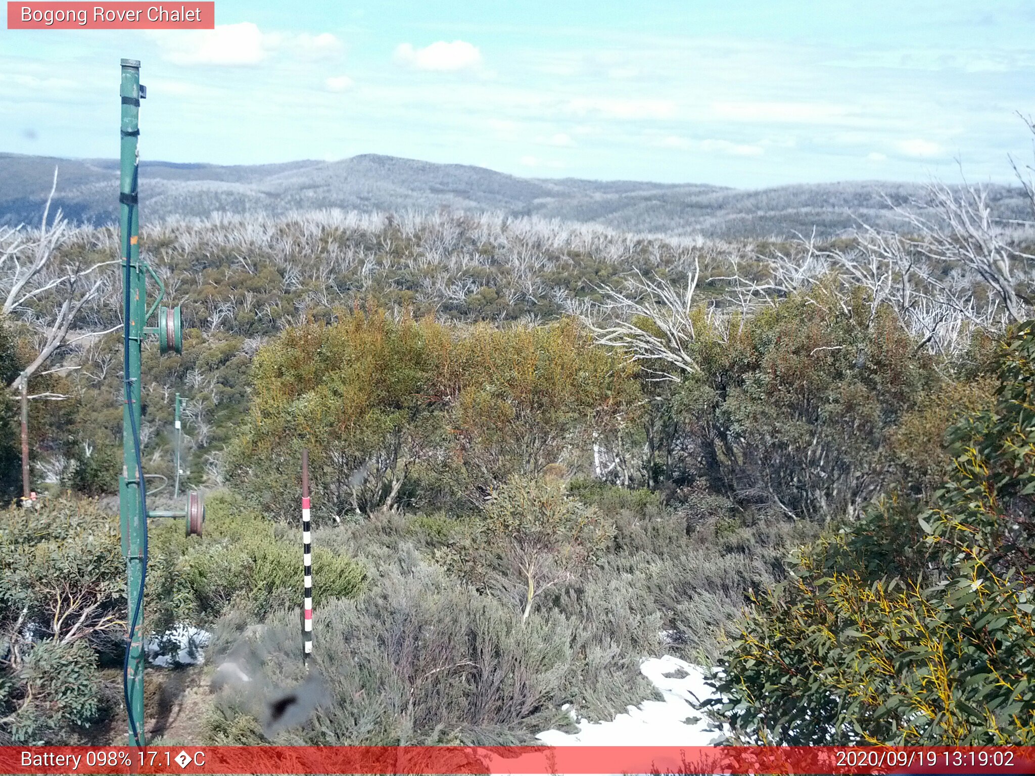 Bogong Web Cam 1:19pm Saturday 19th of September 2020