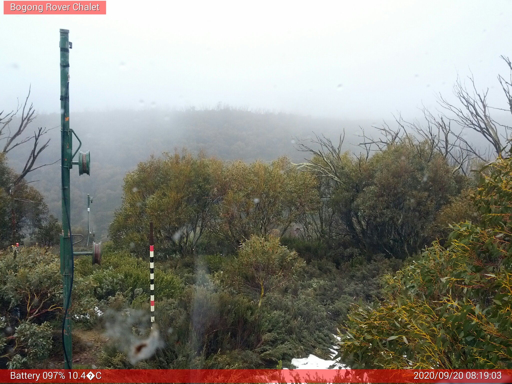 Bogong Web Cam 8:19am Sunday 20th of September 2020