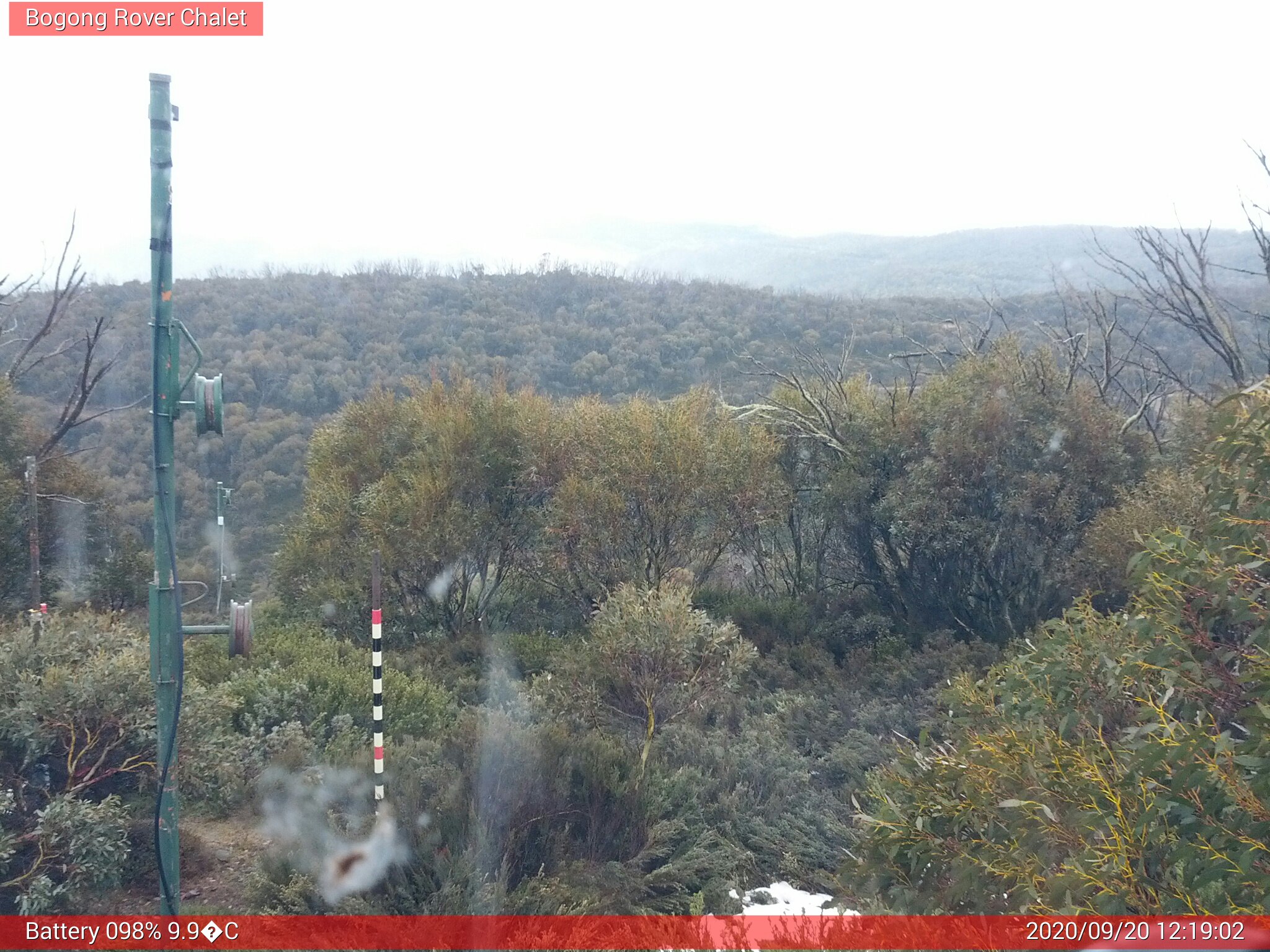 Bogong Web Cam 12:19pm Sunday 20th of September 2020