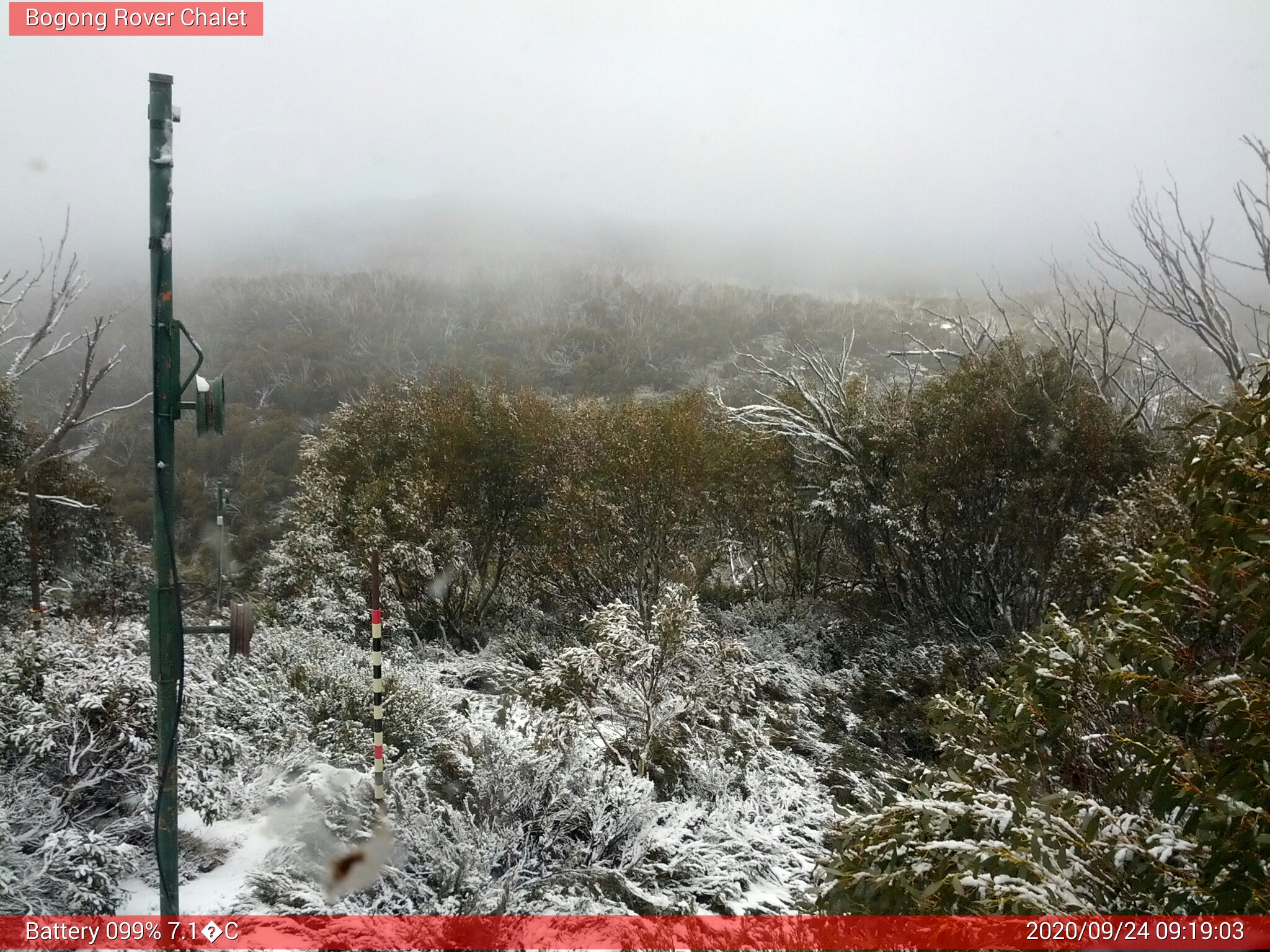 Bogong Web Cam 9:19am Thursday 24th of September 2020