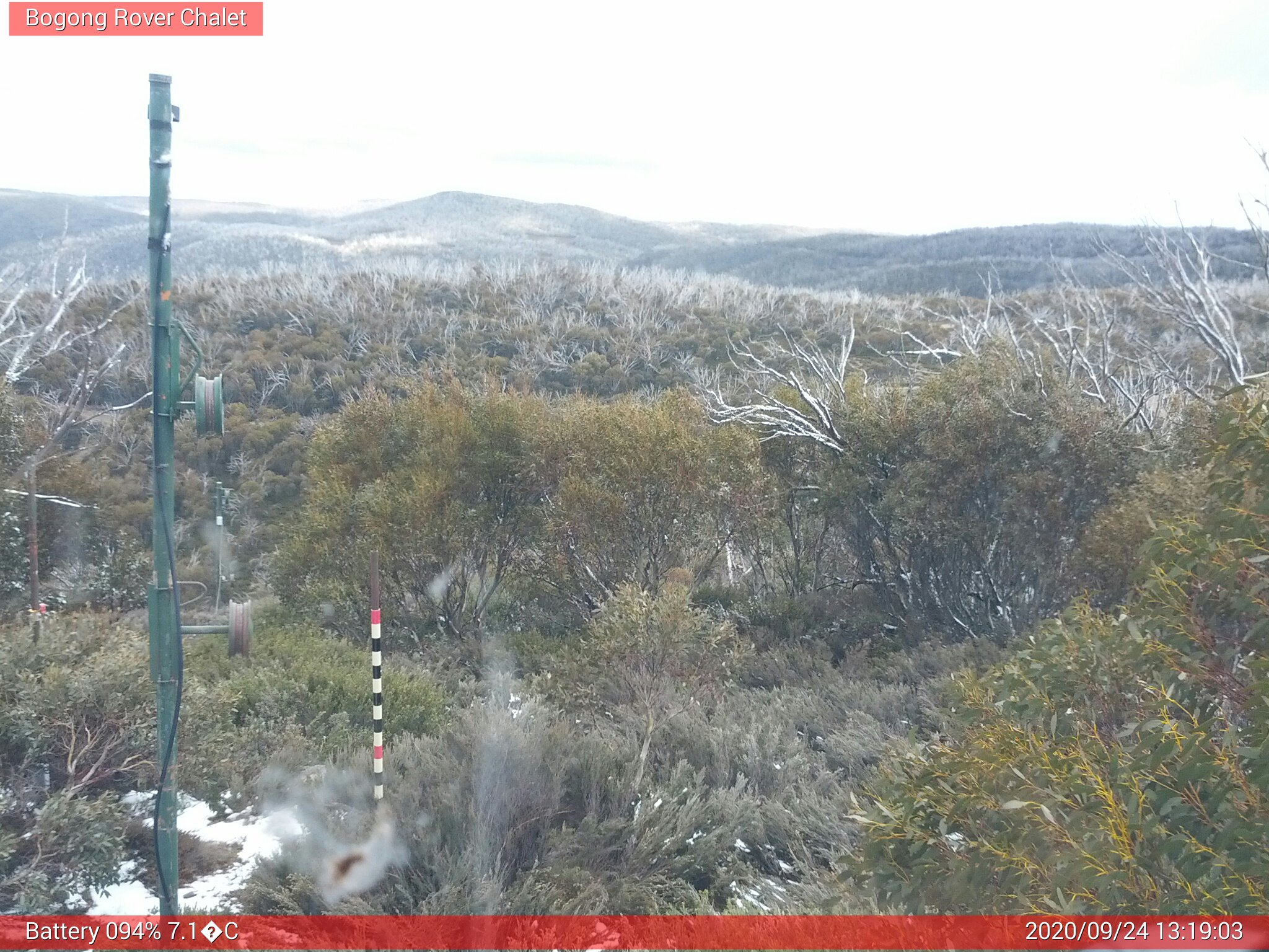 Bogong Web Cam 1:19pm Thursday 24th of September 2020