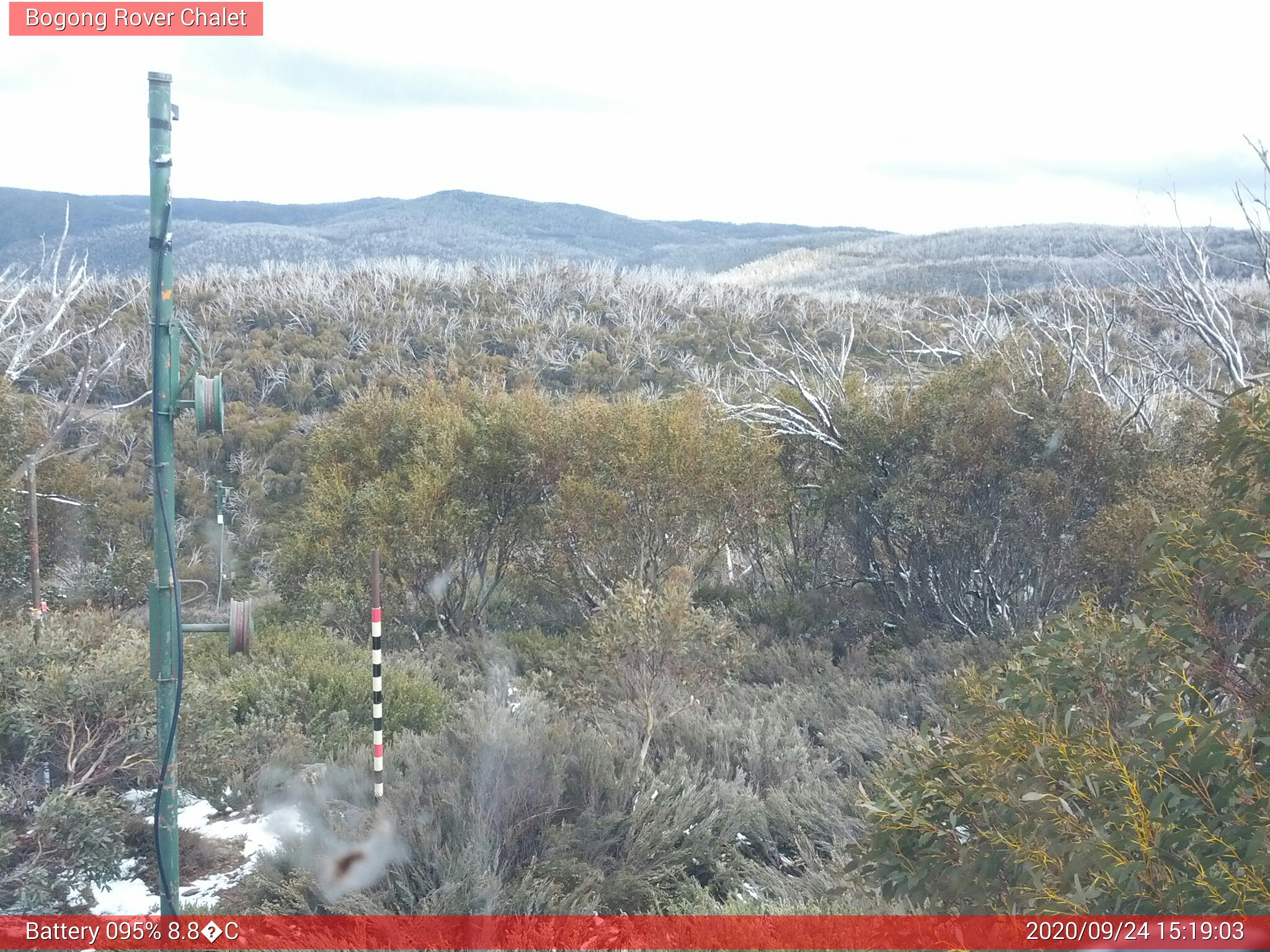 Bogong Web Cam 3:19pm Thursday 24th of September 2020