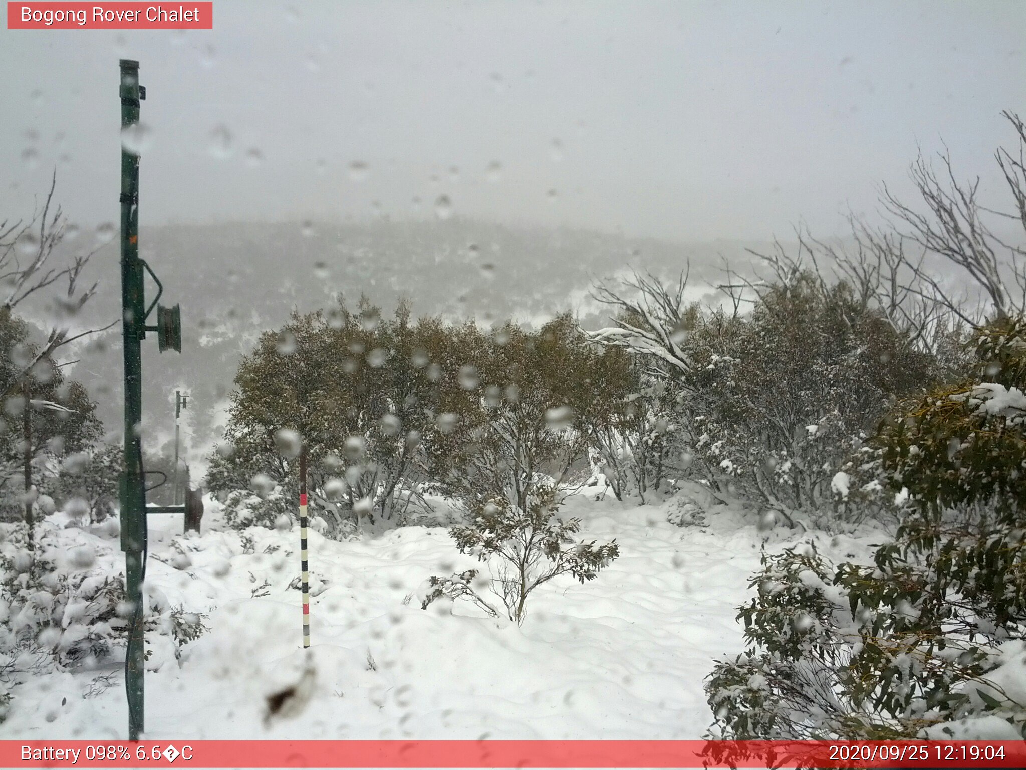 Bogong Web Cam 12:19pm Friday 25th of September 2020