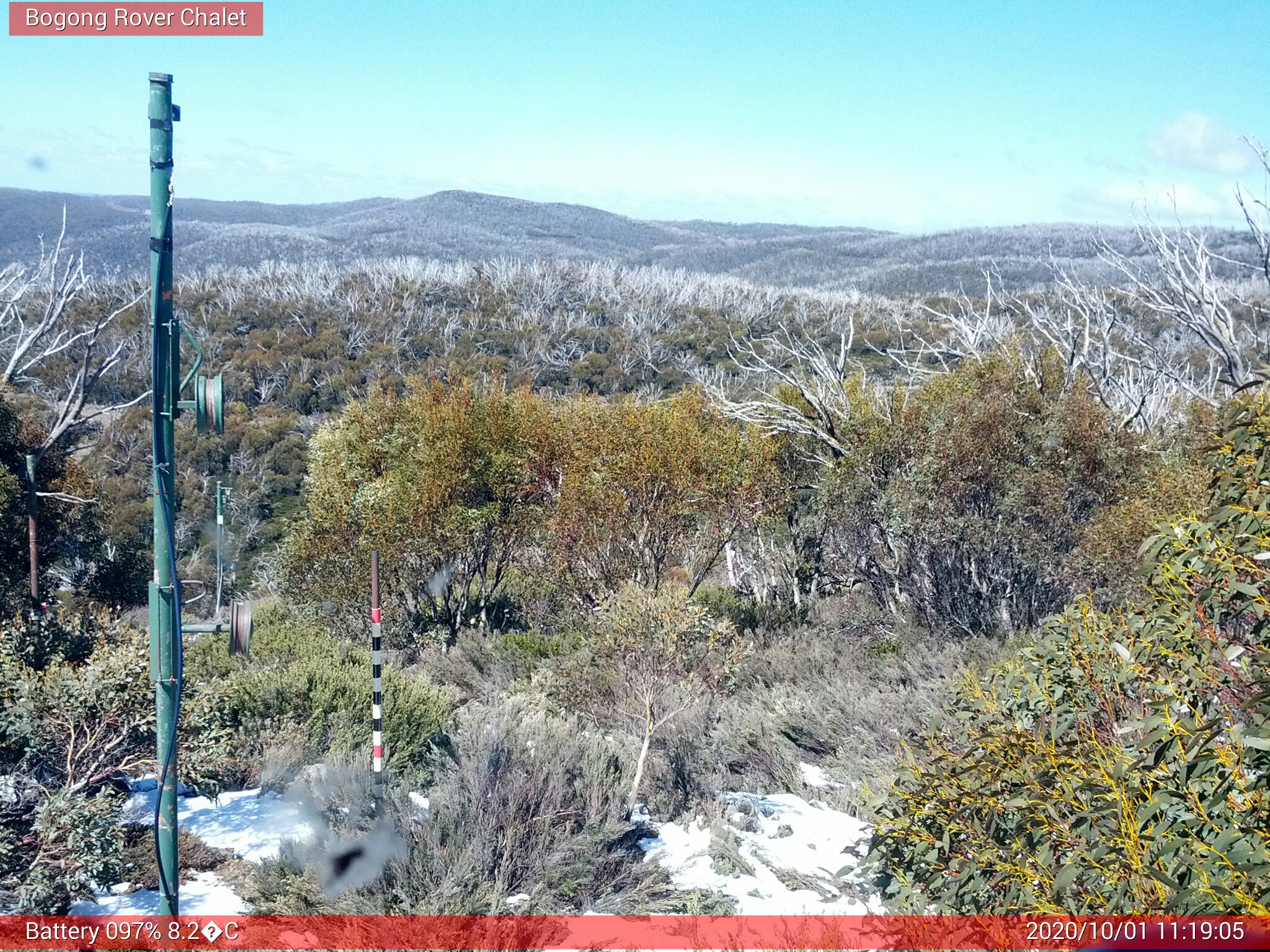 Bogong Web Cam 11:19am Thursday 1st of October 2020