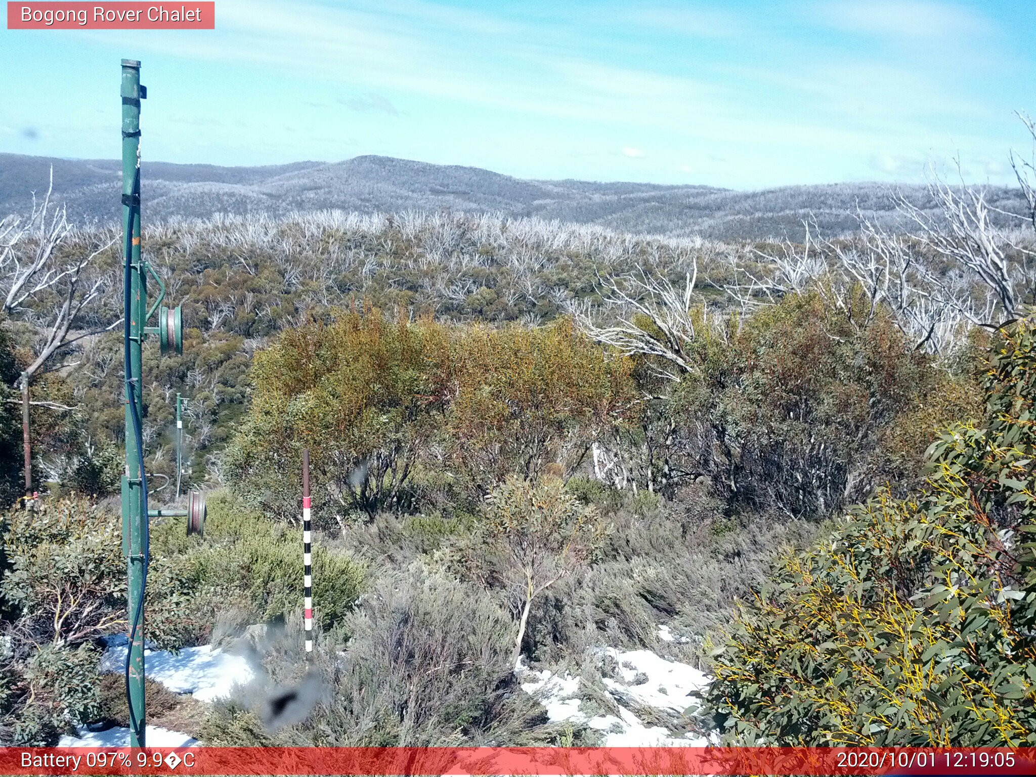 Bogong Web Cam 12:19pm Thursday 1st of October 2020