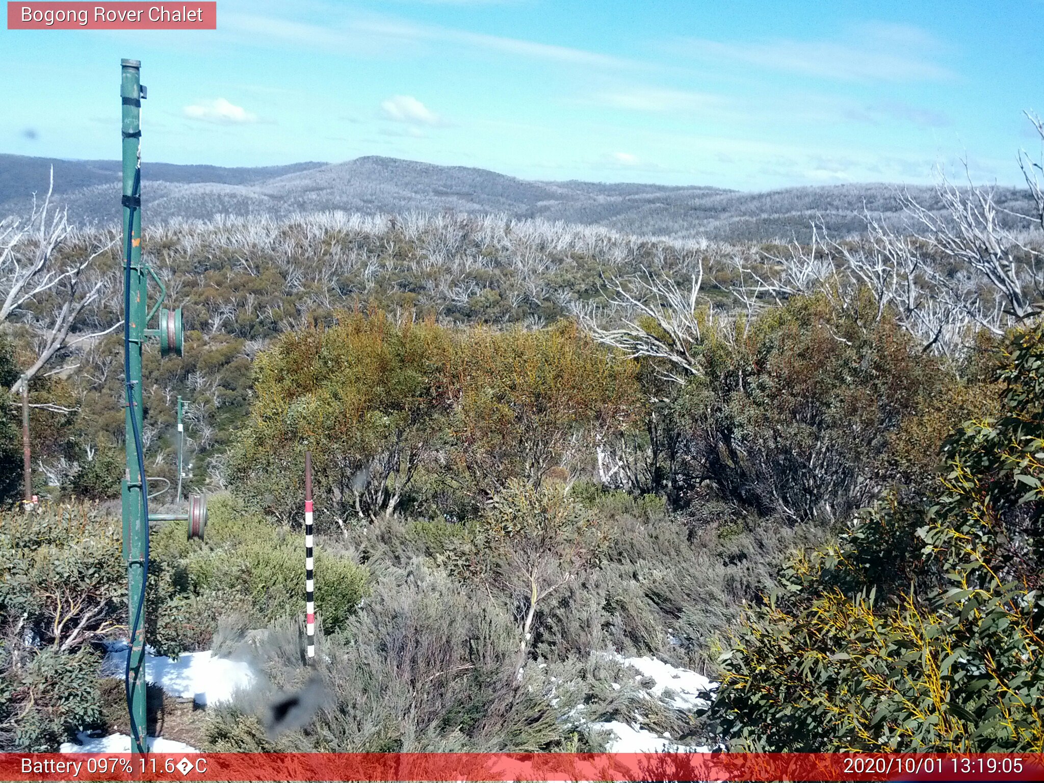 Bogong Web Cam 1:19pm Thursday 1st of October 2020