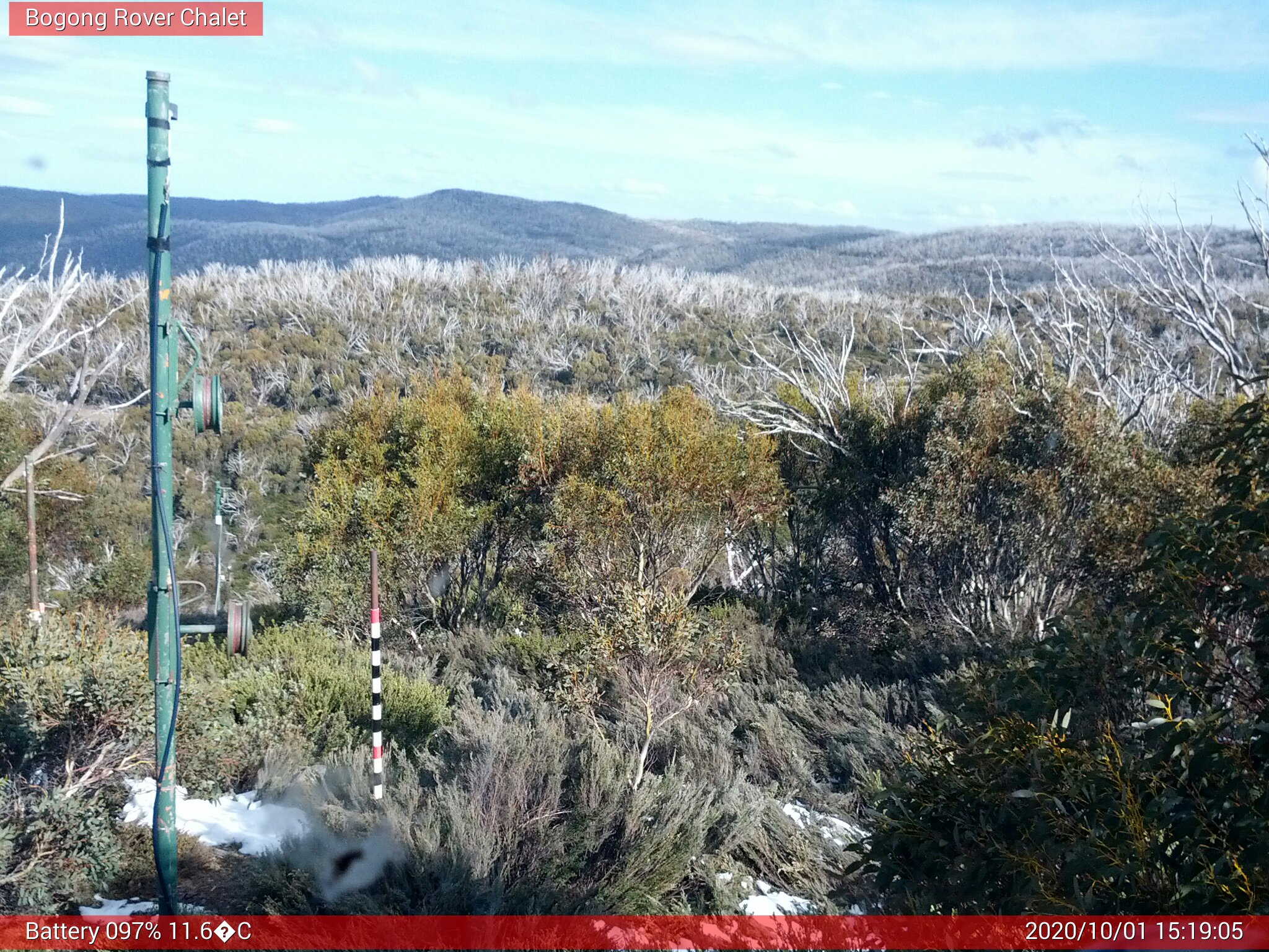 Bogong Web Cam 3:19pm Thursday 1st of October 2020