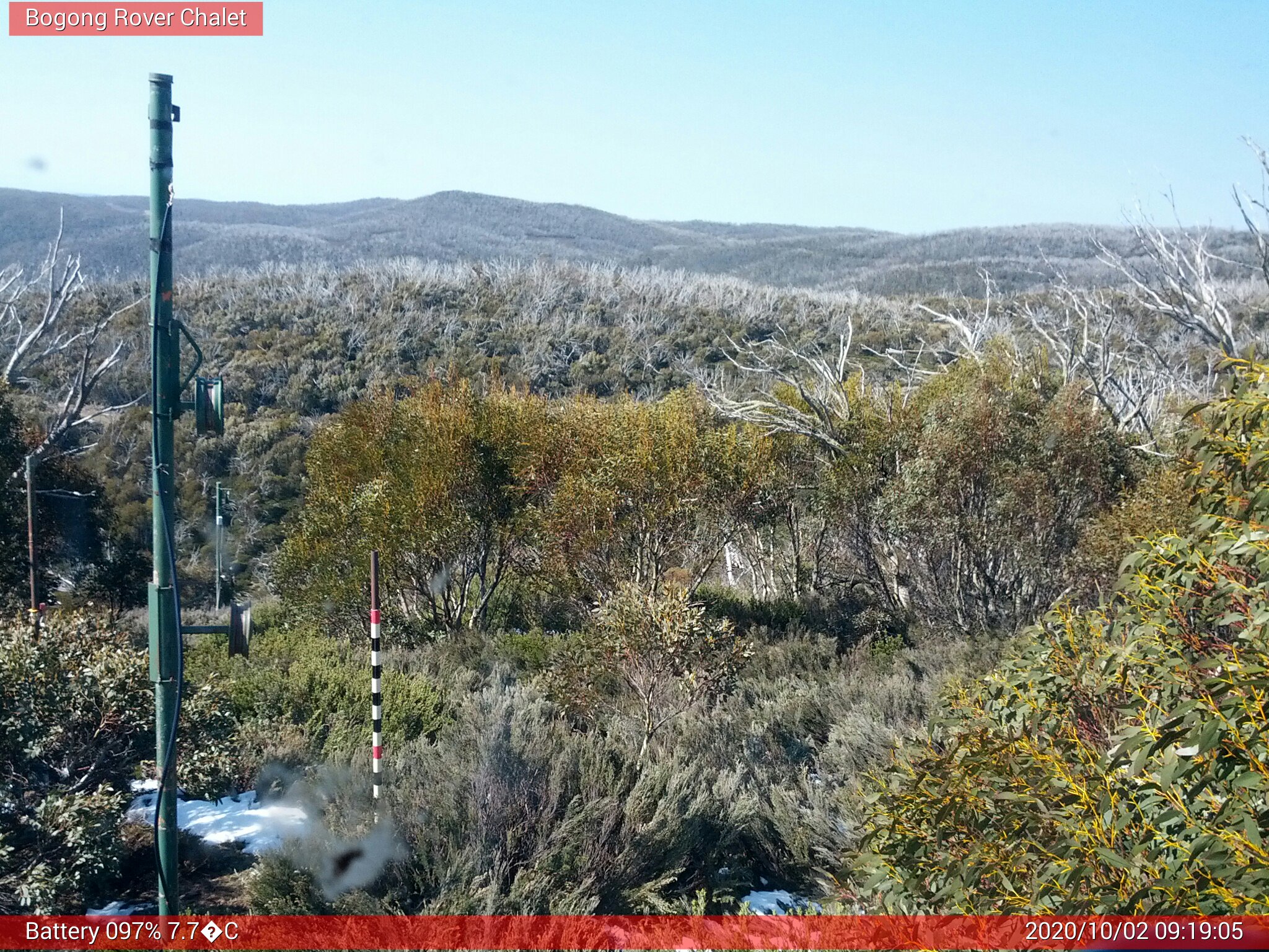 Bogong Web Cam 9:19am Friday 2nd of October 2020