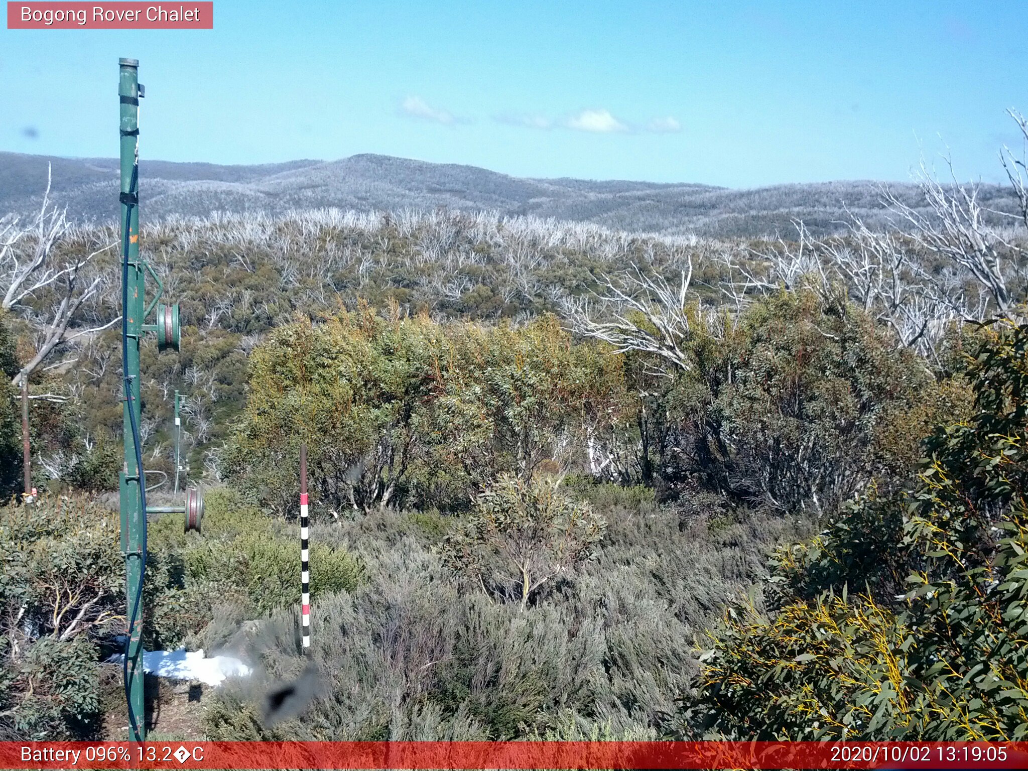 Bogong Web Cam 1:19pm Friday 2nd of October 2020