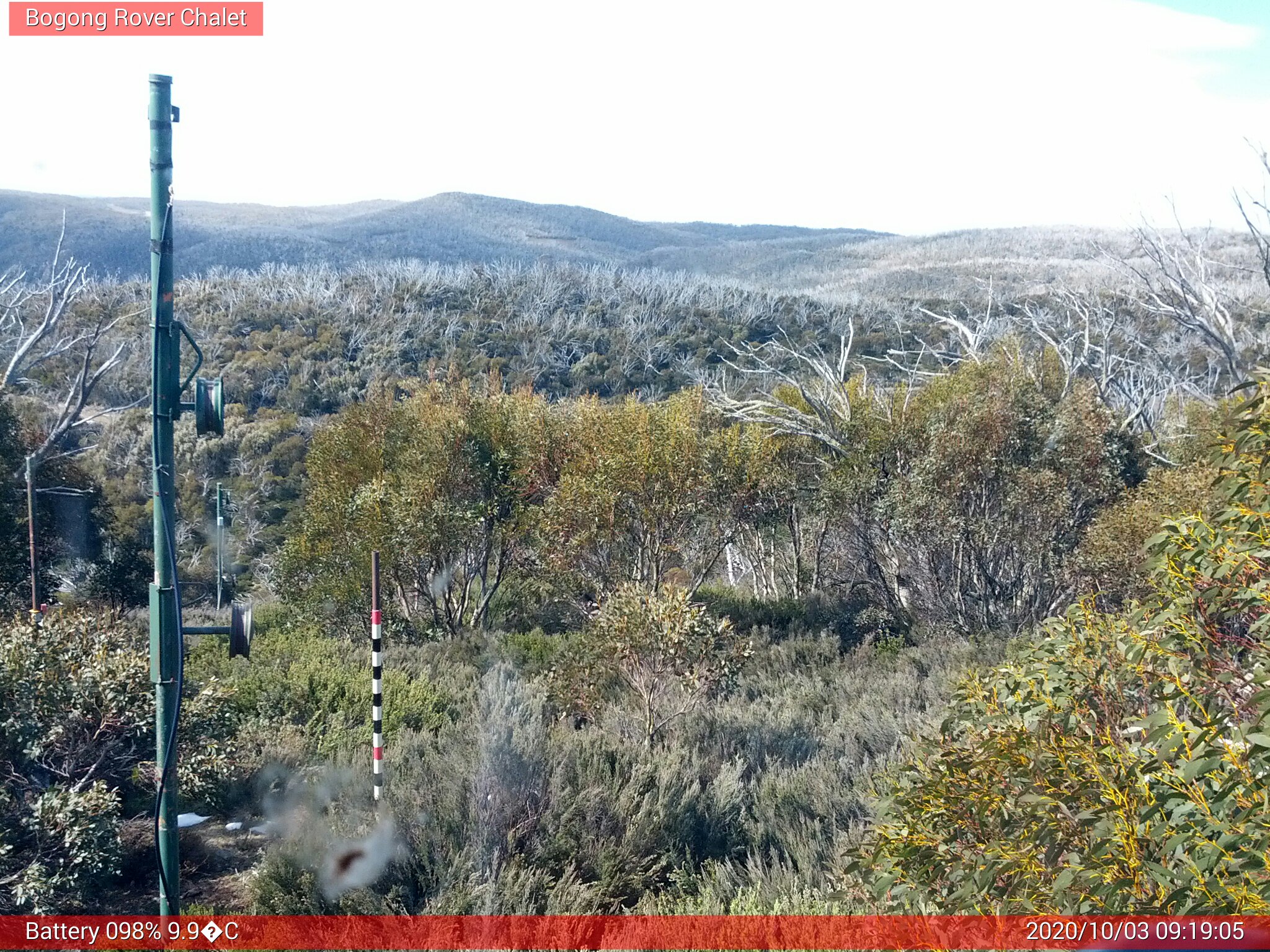 Bogong Web Cam 9:19am Saturday 3rd of October 2020