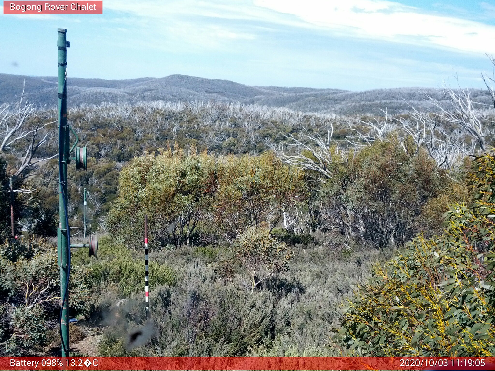 Bogong Web Cam 11:19am Saturday 3rd of October 2020