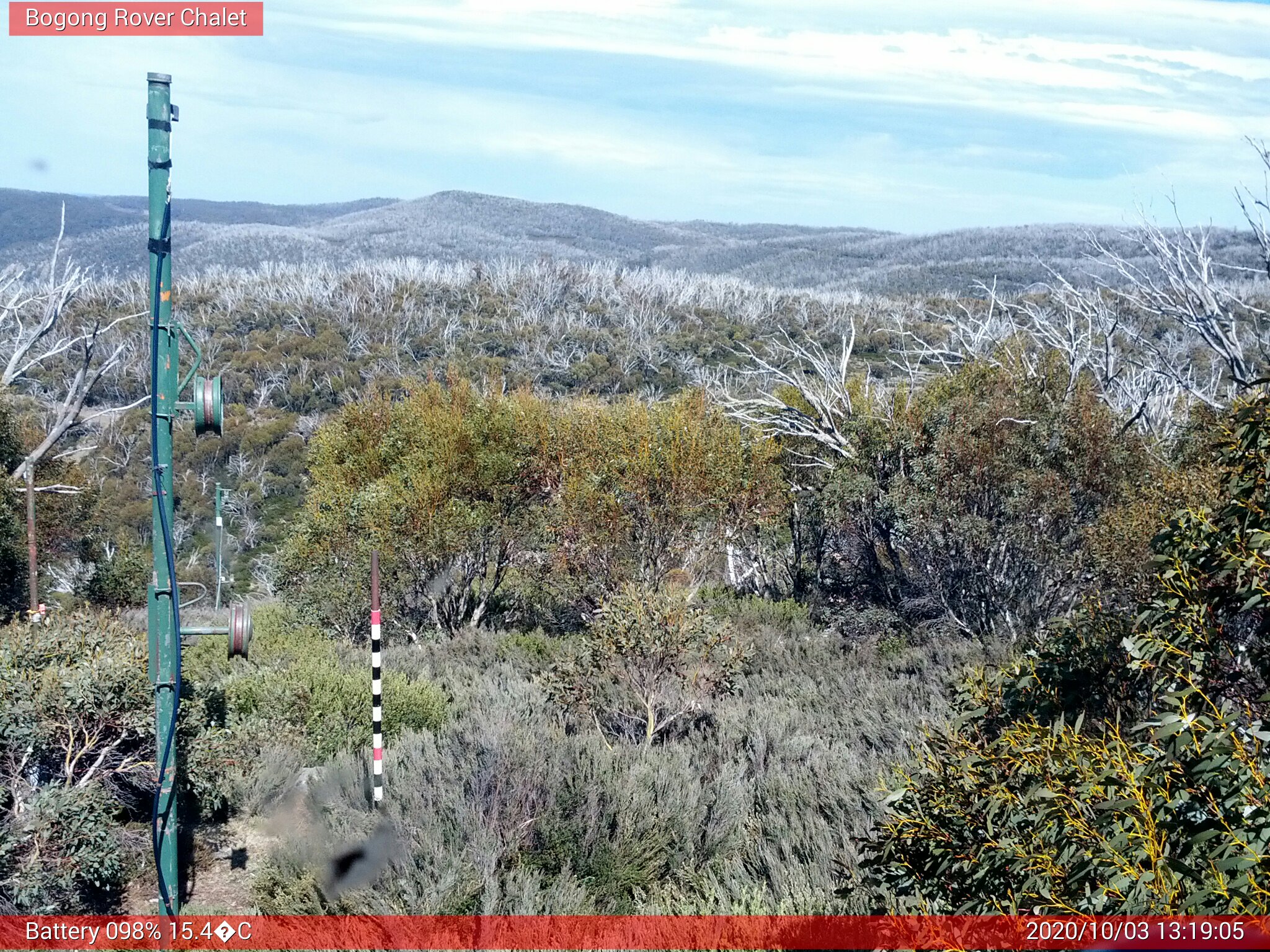 Bogong Web Cam 1:19pm Saturday 3rd of October 2020