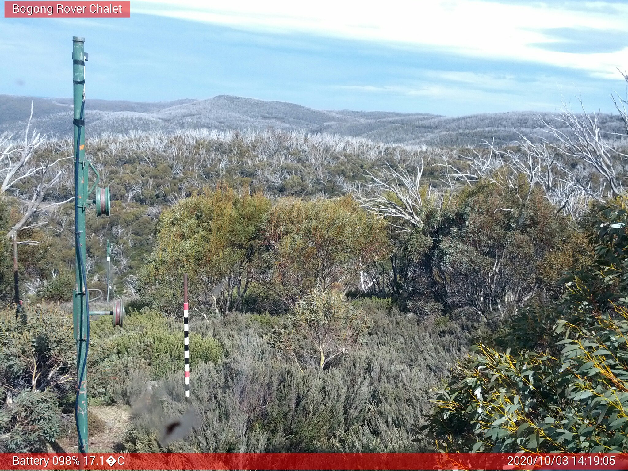 Bogong Web Cam 2:19pm Saturday 3rd of October 2020