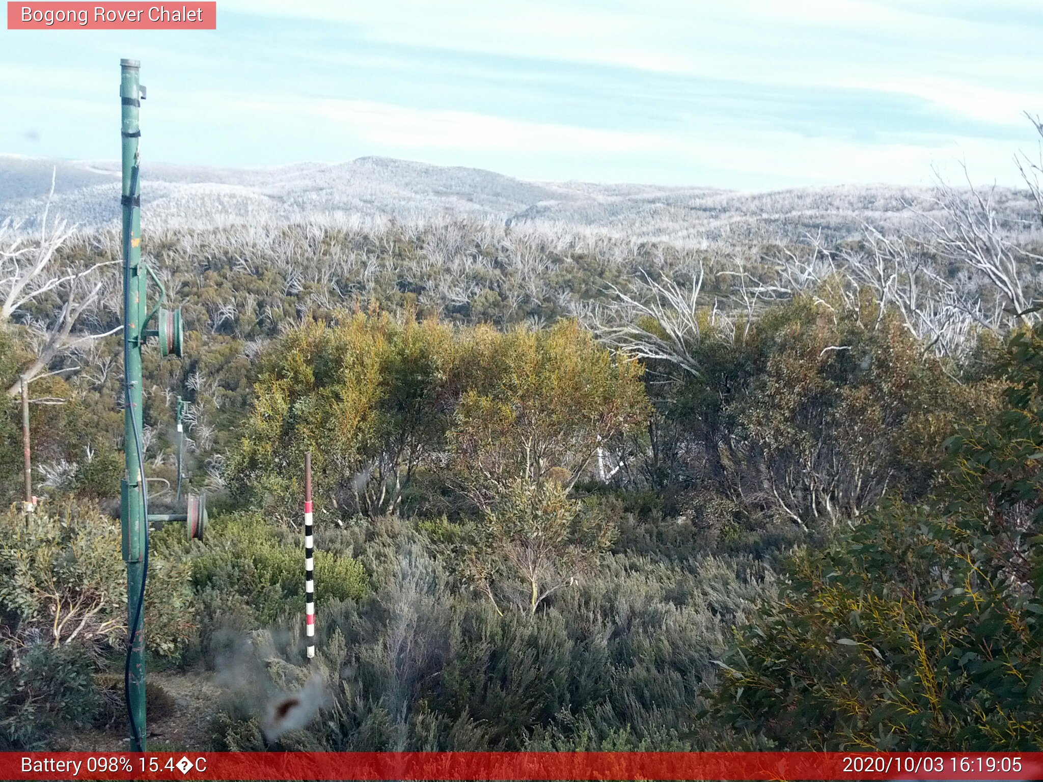 Bogong Web Cam 4:19pm Saturday 3rd of October 2020