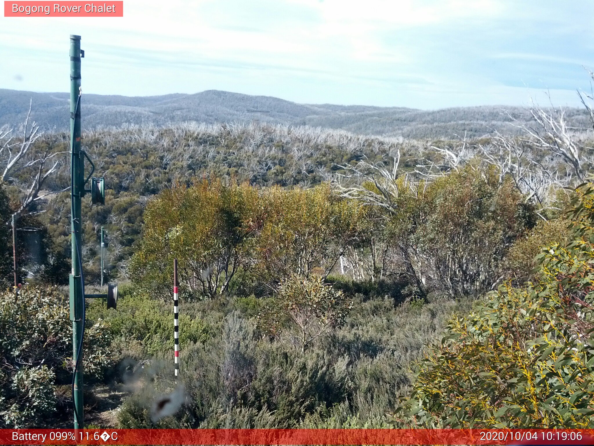 Bogong Web Cam 10:19am Sunday 4th of October 2020