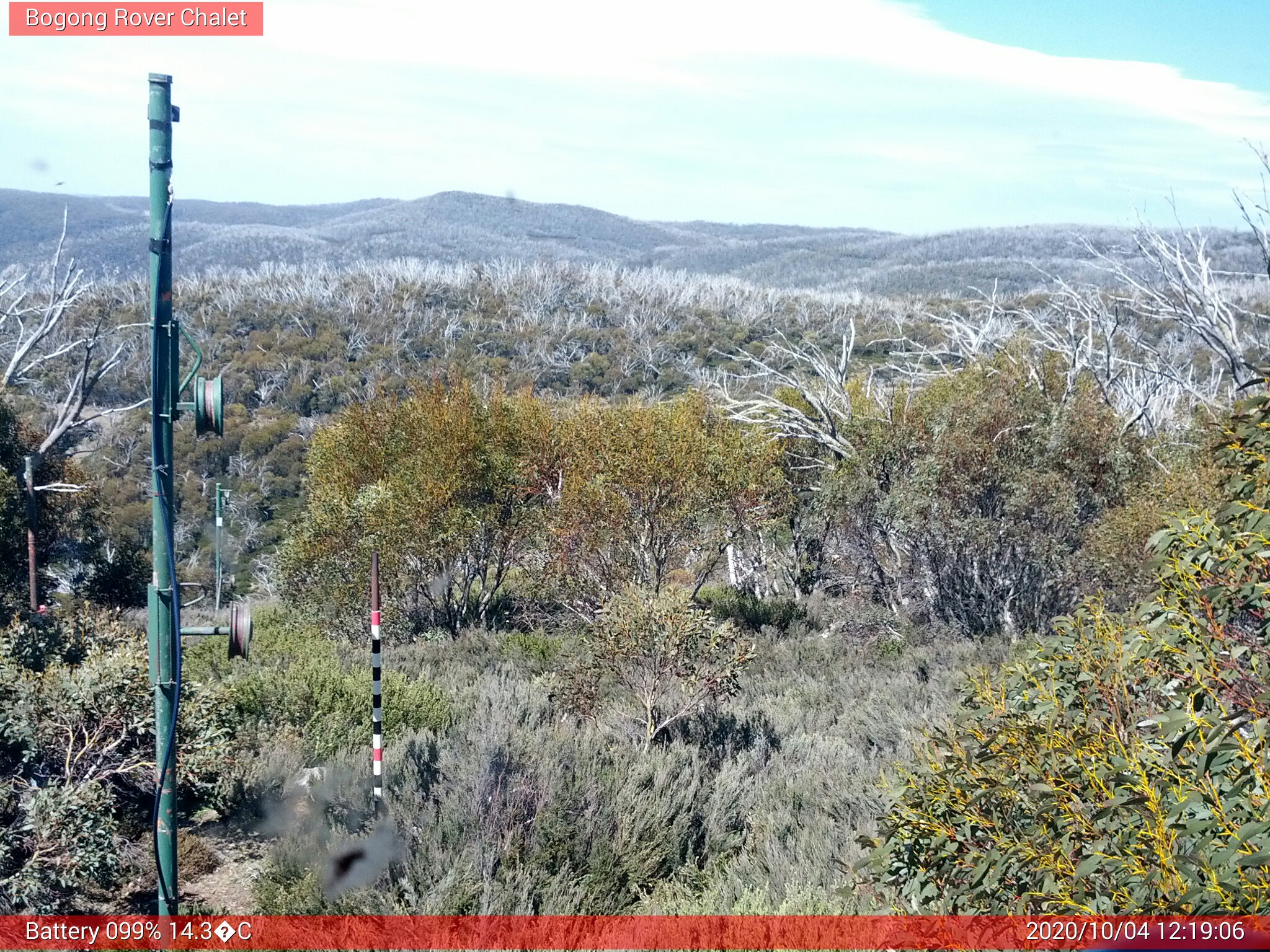 Bogong Web Cam 12:19pm Sunday 4th of October 2020