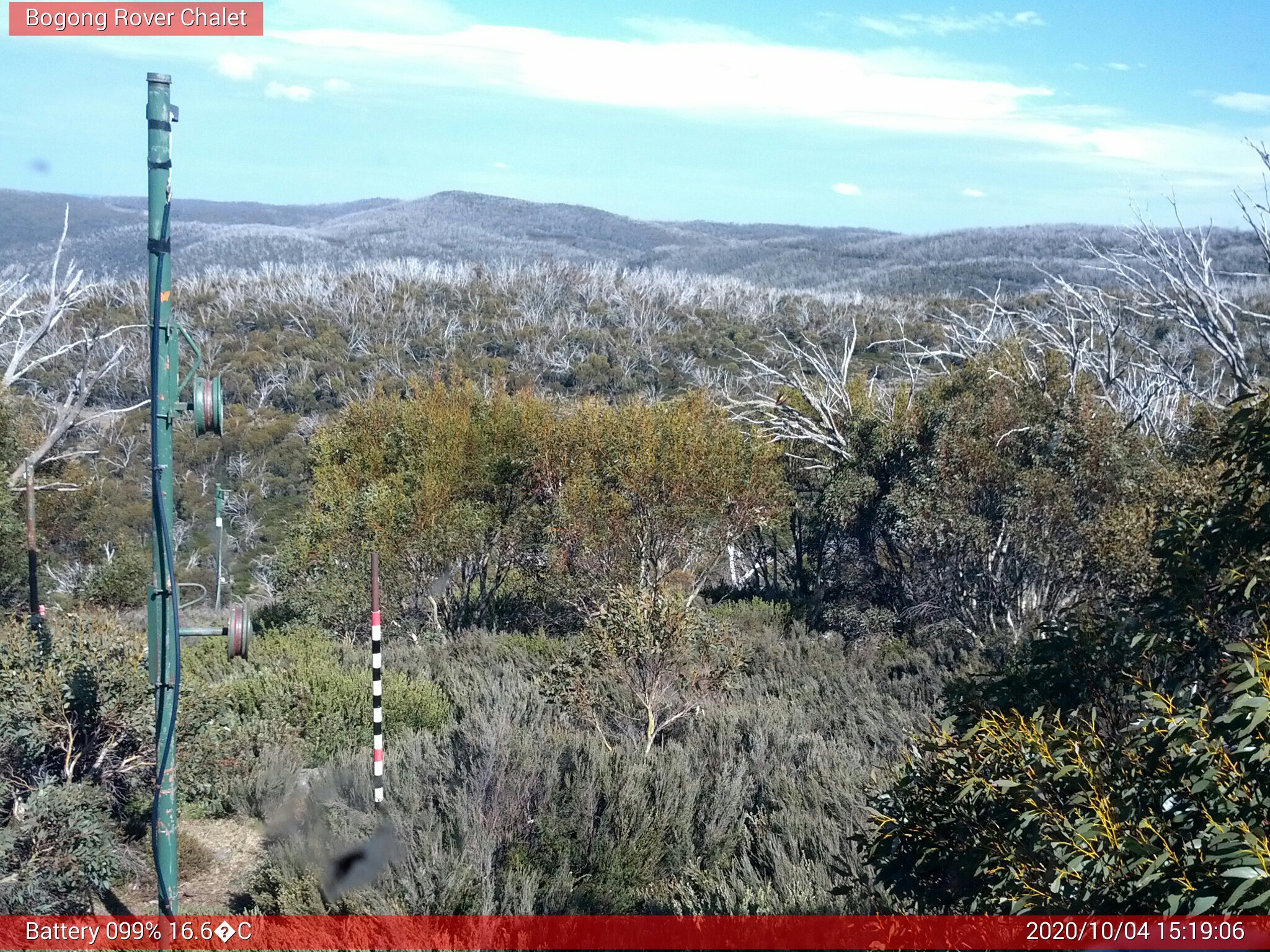 Bogong Web Cam 3:19pm Sunday 4th of October 2020