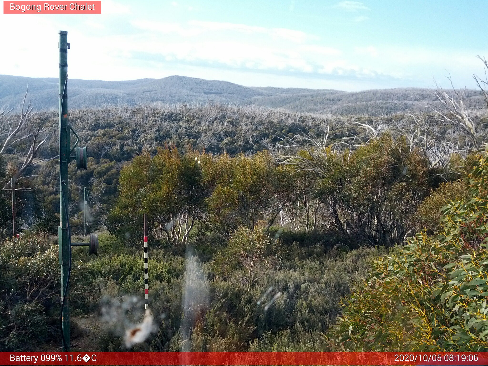 Bogong Web Cam 8:19am Monday 5th of October 2020