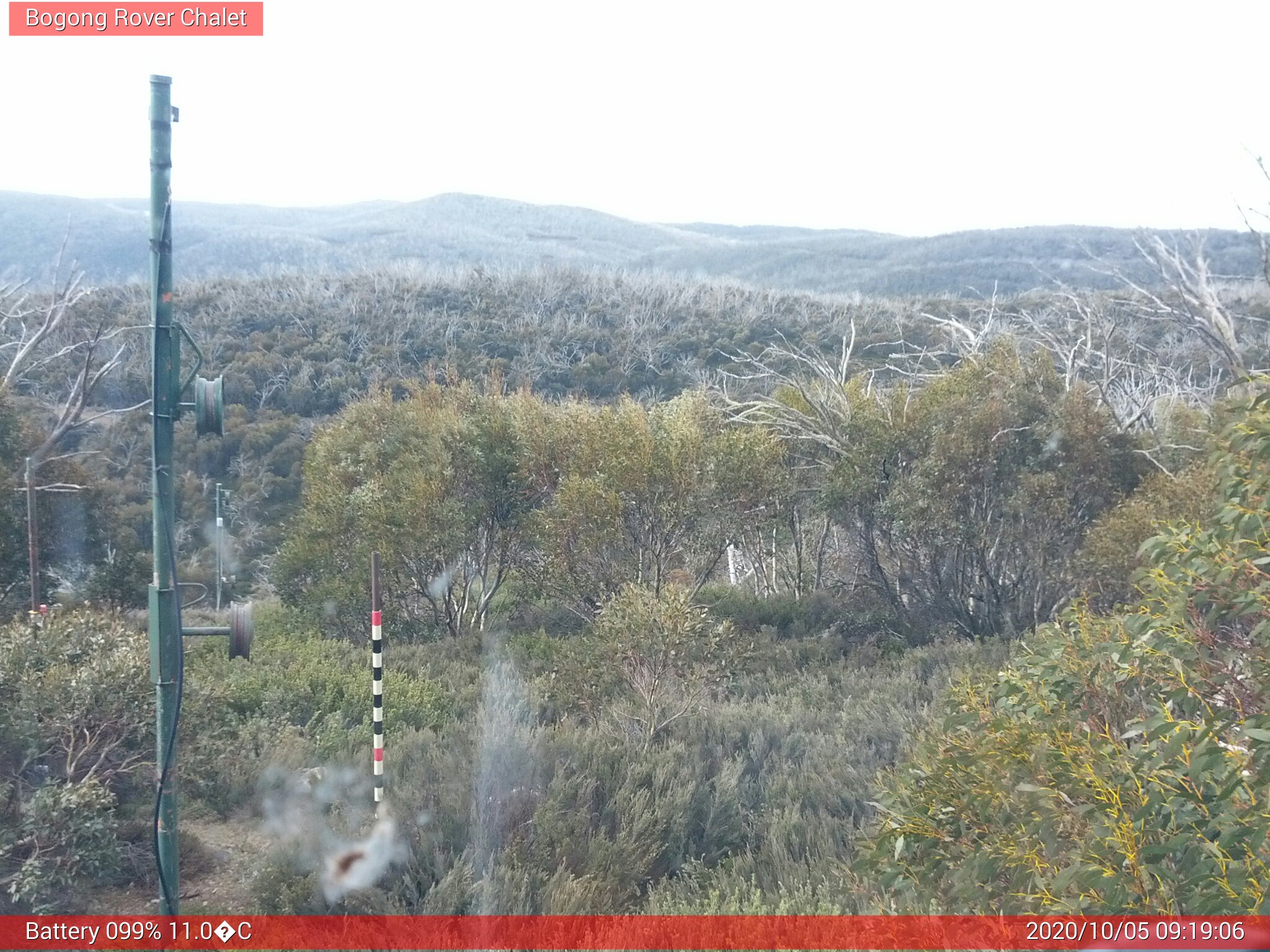 Bogong Web Cam 9:19am Monday 5th of October 2020