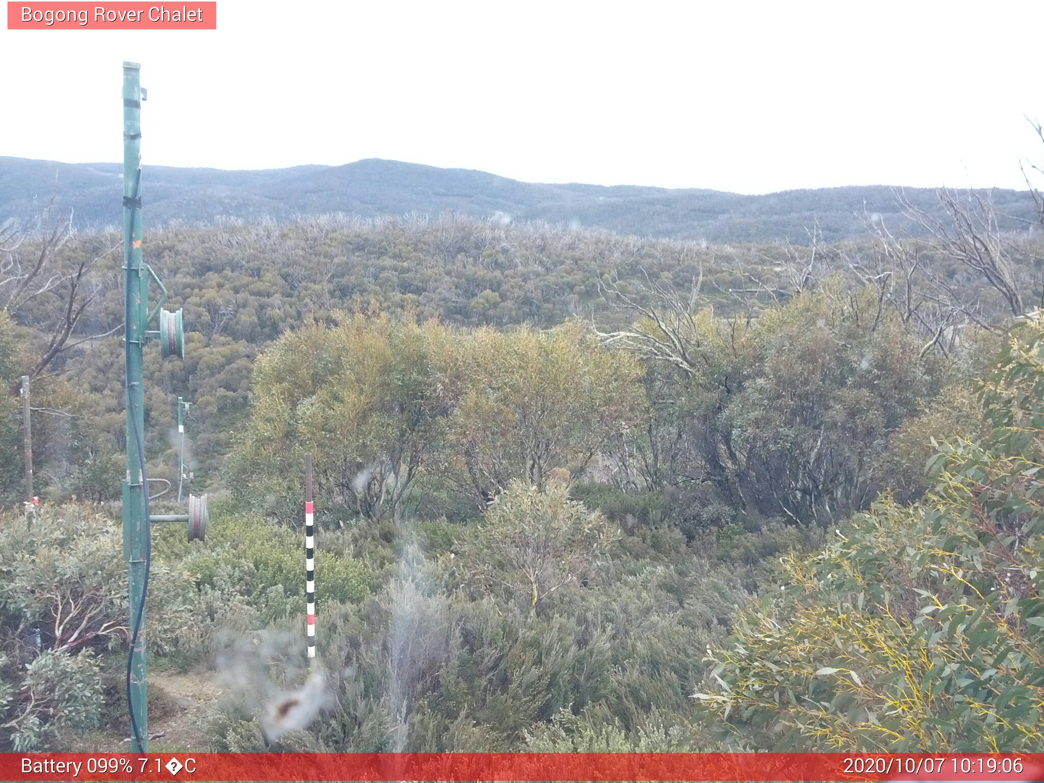 Bogong Web Cam 10:19am Wednesday 7th of October 2020