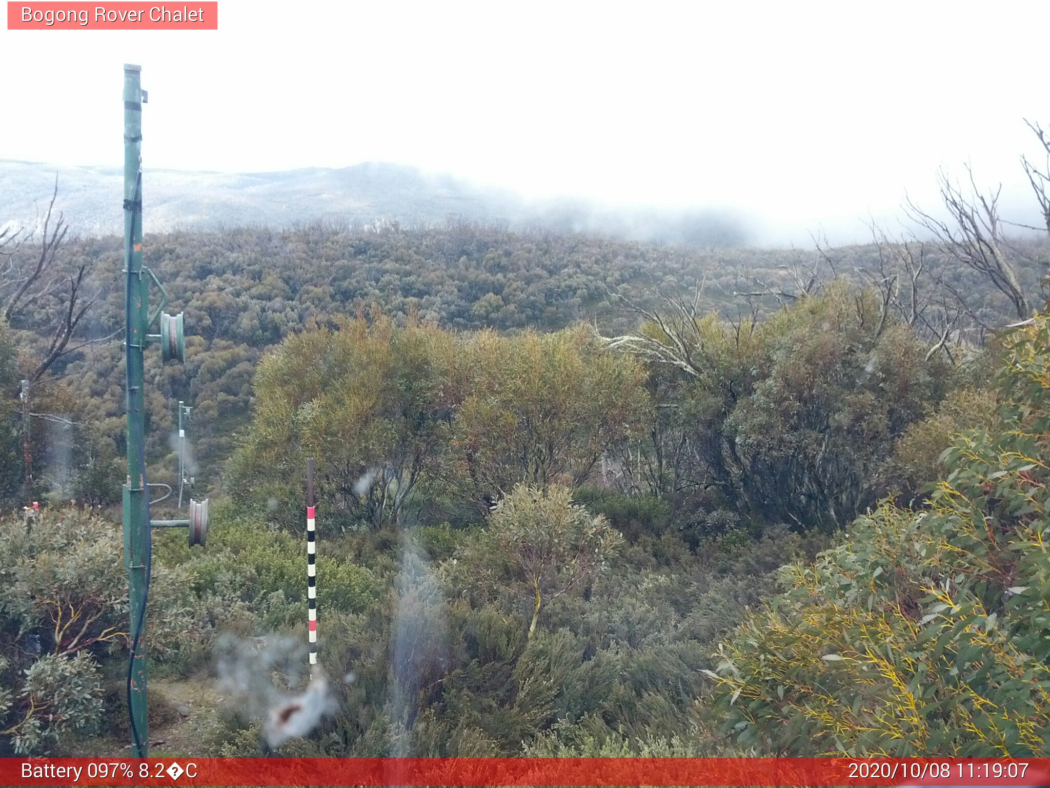 Bogong Web Cam 11:19am Thursday 8th of October 2020