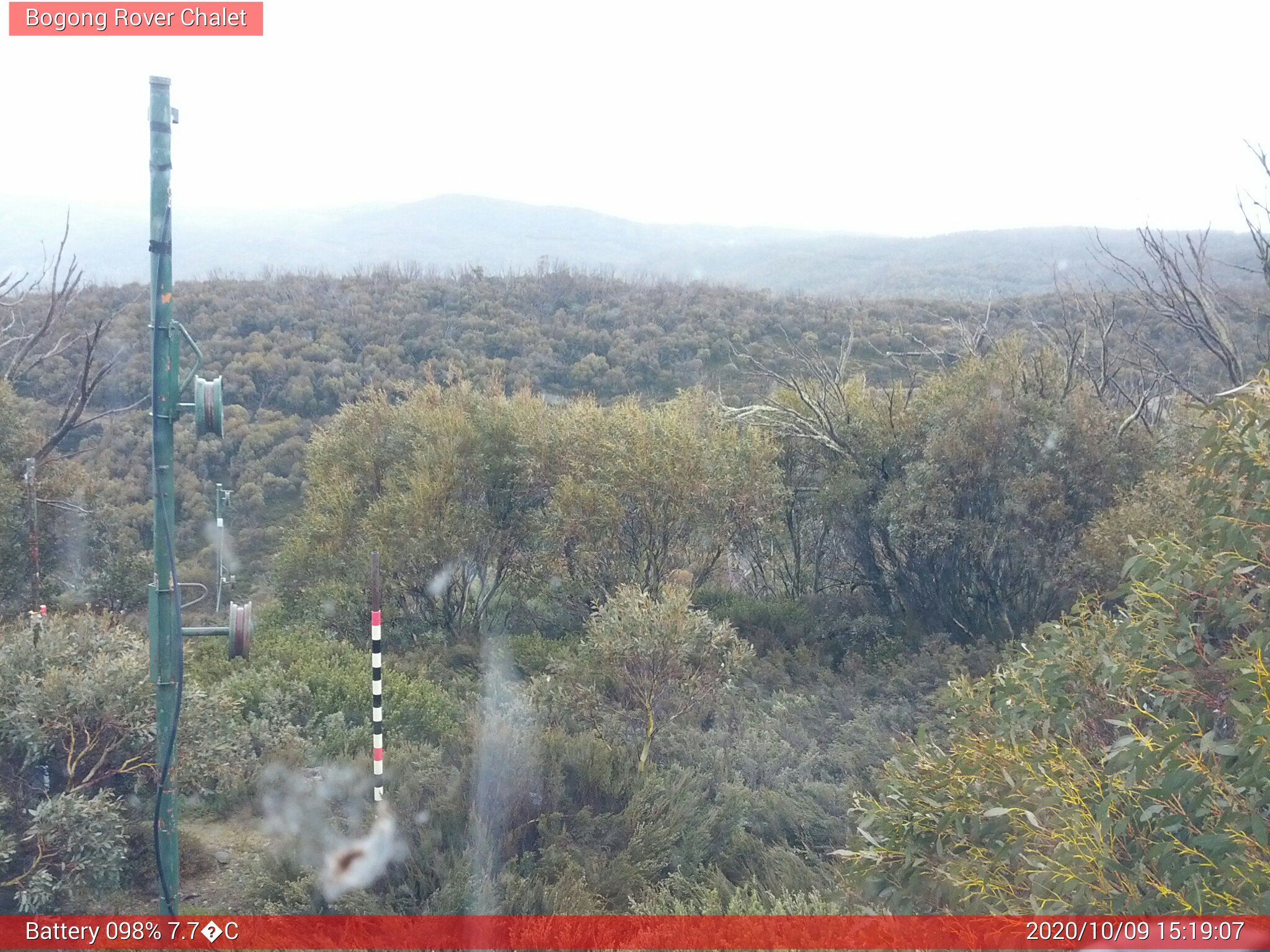 Bogong Web Cam 3:19pm Friday 9th of October 2020