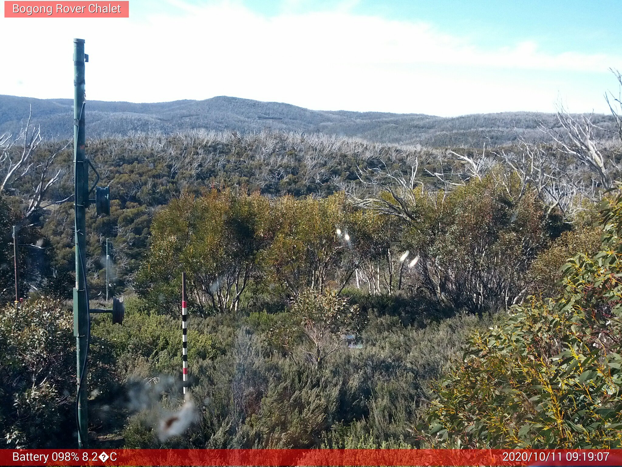 Bogong Web Cam 9:19am Sunday 11th of October 2020