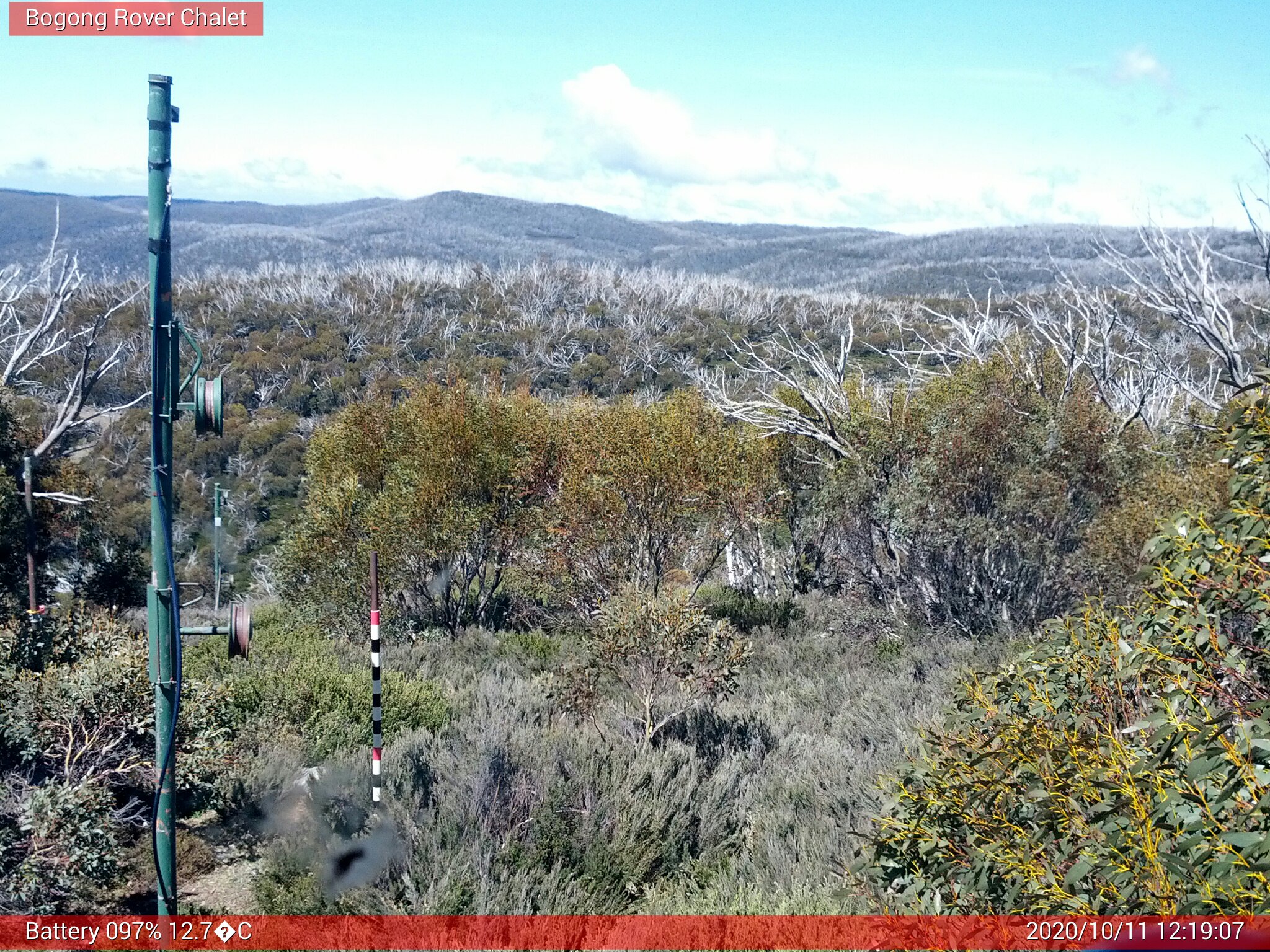 Bogong Web Cam 12:19pm Sunday 11th of October 2020