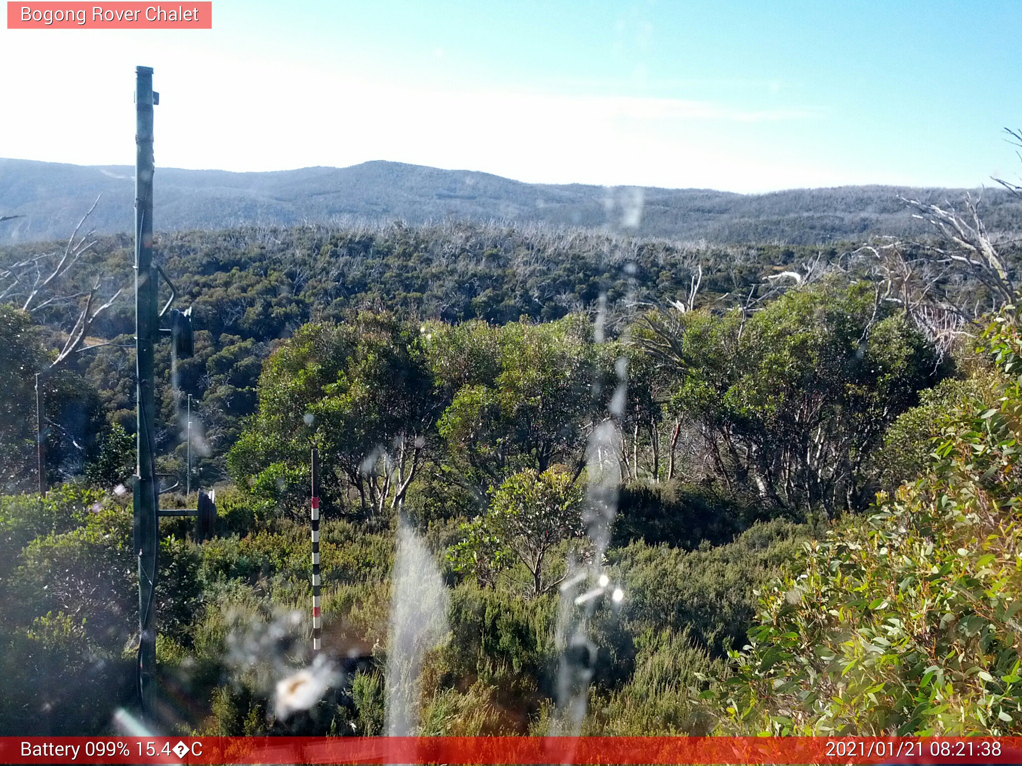 Bogong Web Cam 8:21am Thursday 21st of January 2021