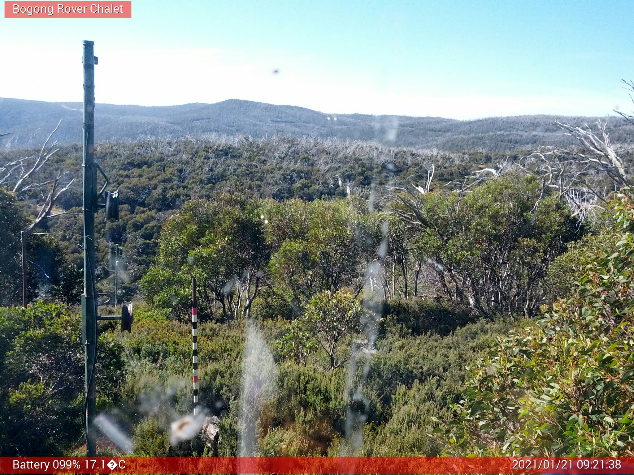 Bogong Web Cam 9:21am Thursday 21st of January 2021