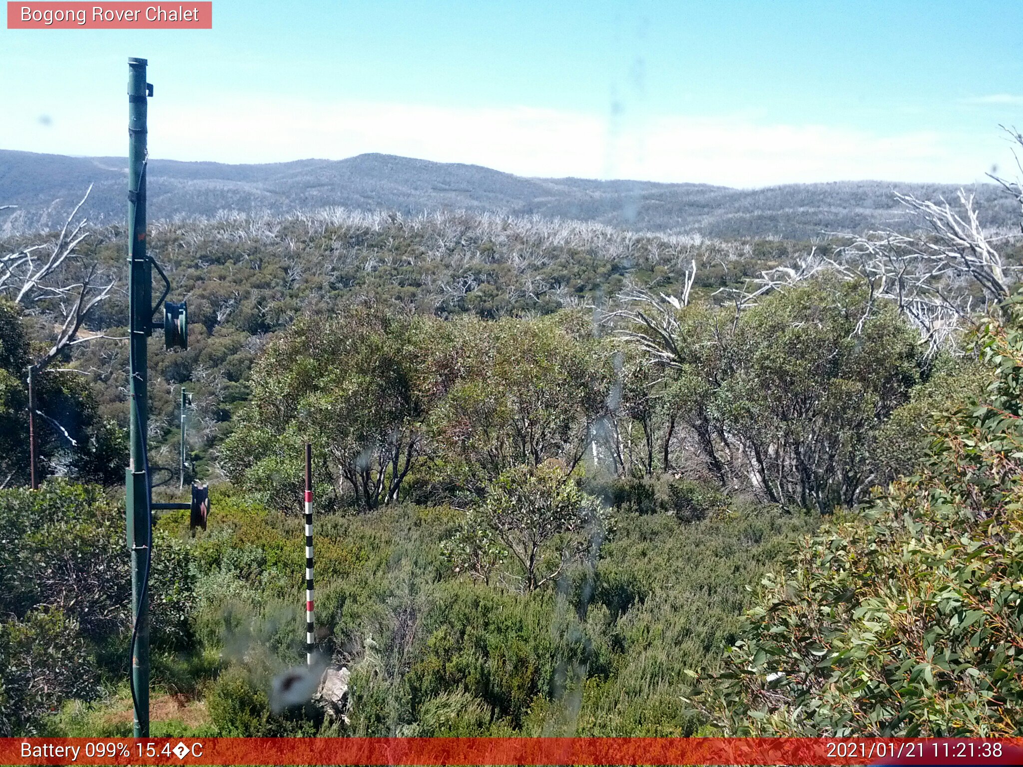 Bogong Web Cam 11:21am Thursday 21st of January 2021