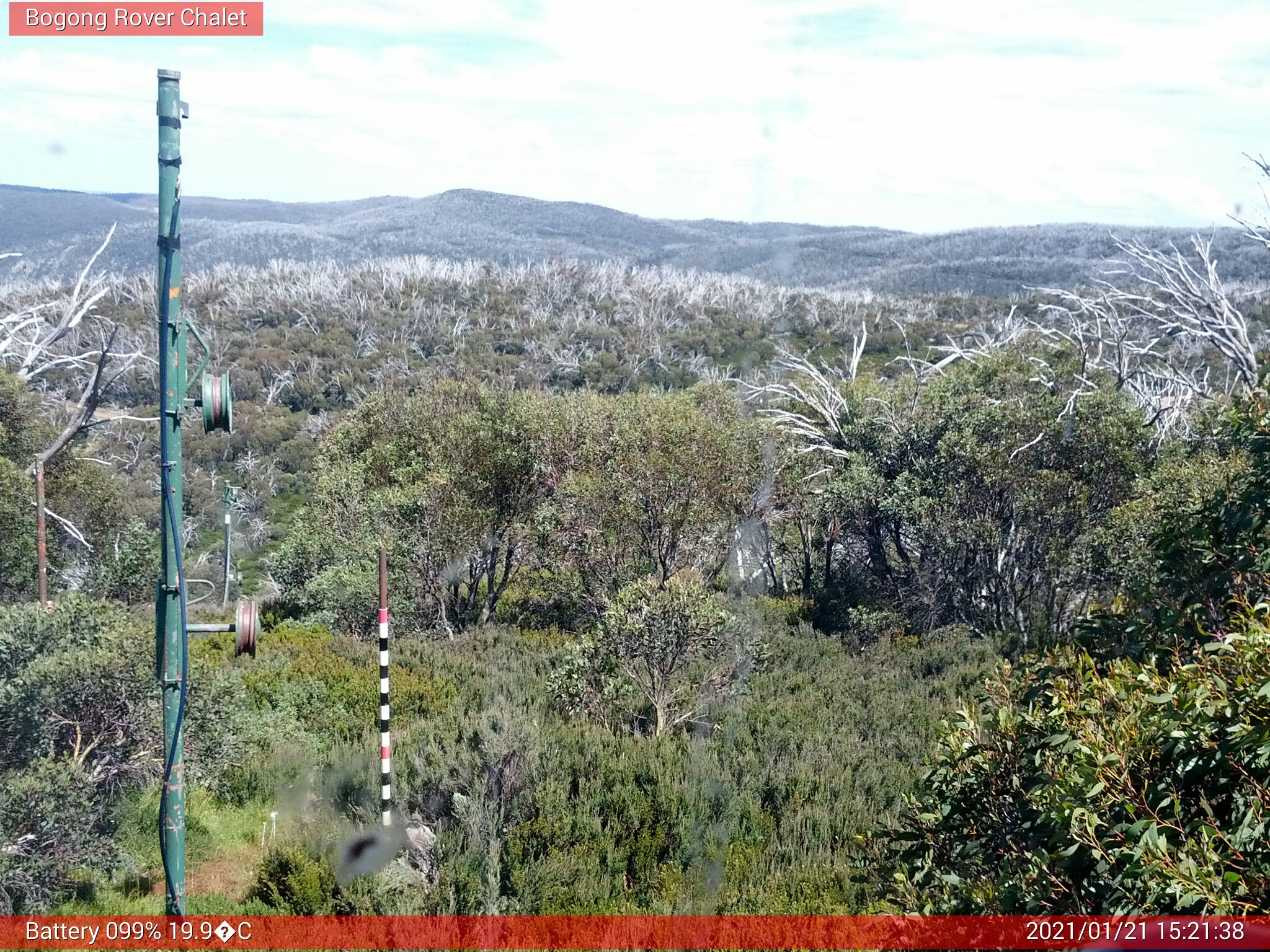 Bogong Web Cam 3:21pm Thursday 21st of January 2021