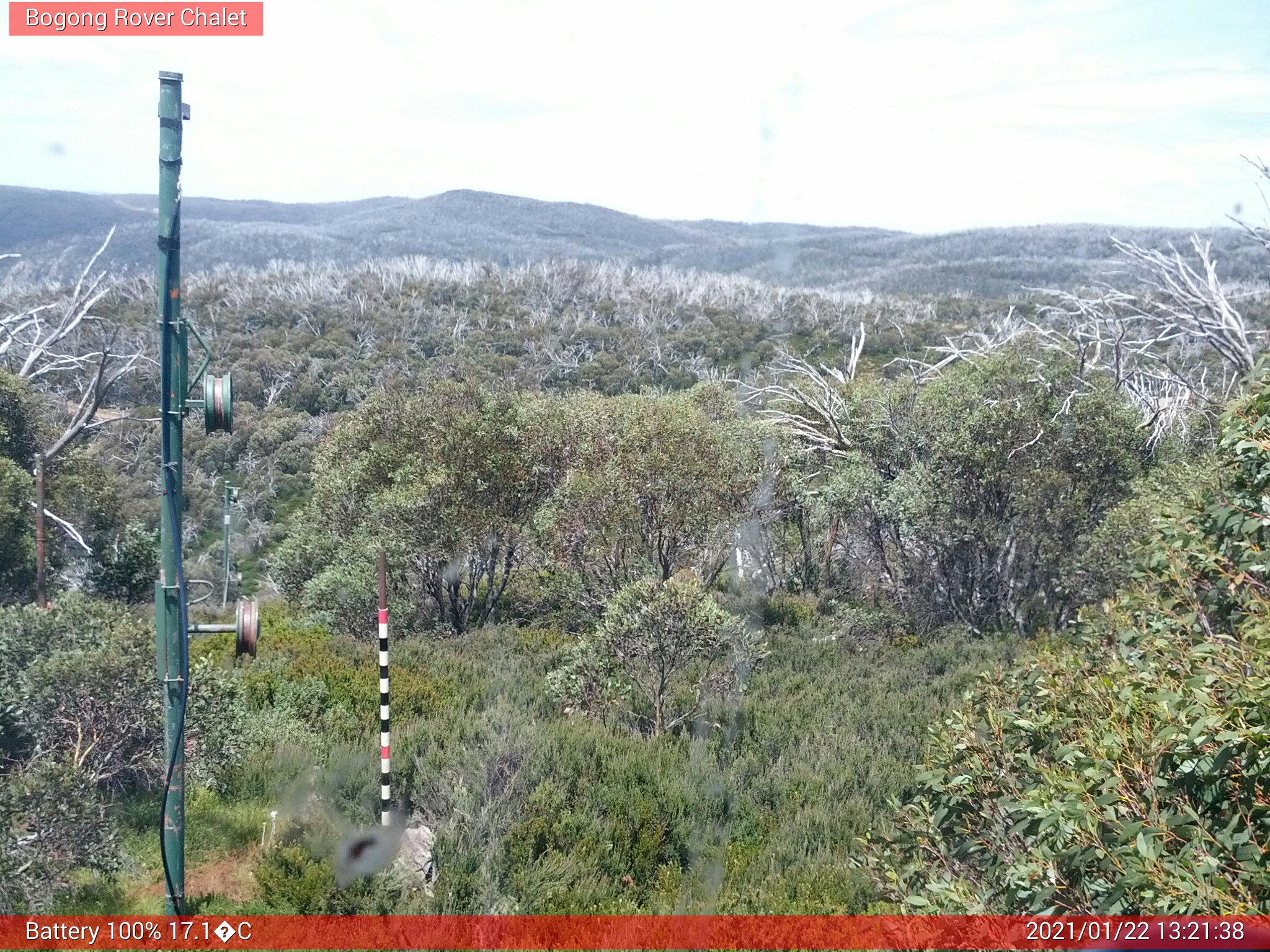 Bogong Web Cam 1:21pm Friday 22nd of January 2021