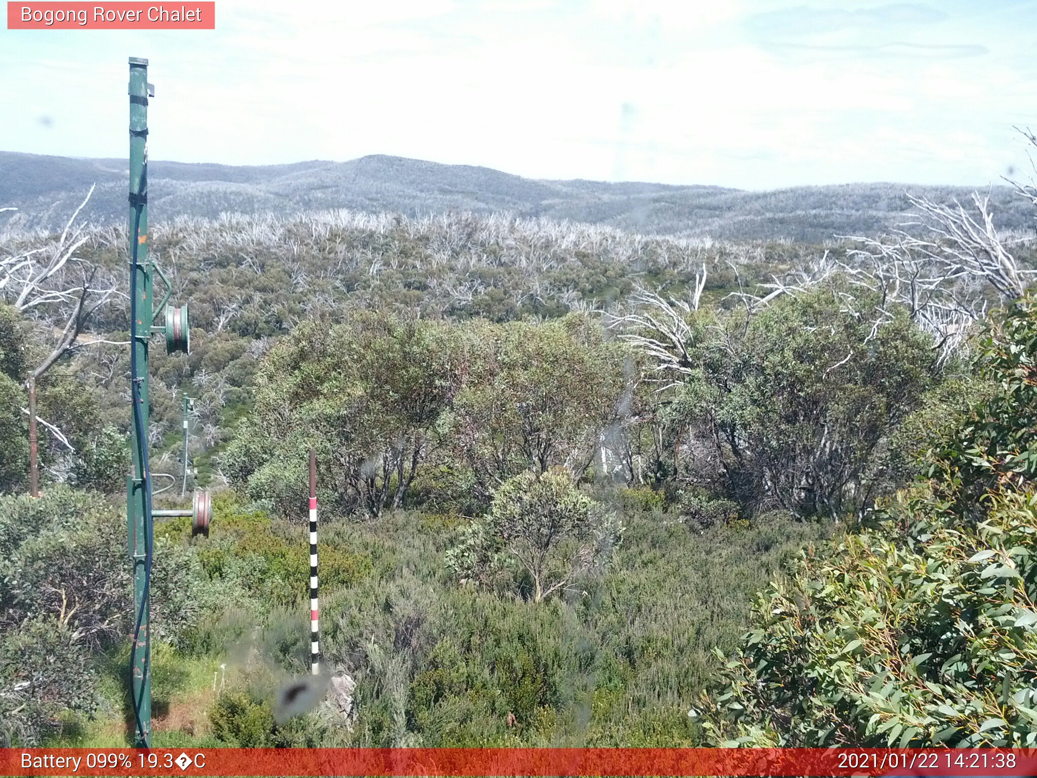 Bogong Web Cam 2:21pm Friday 22nd of January 2021