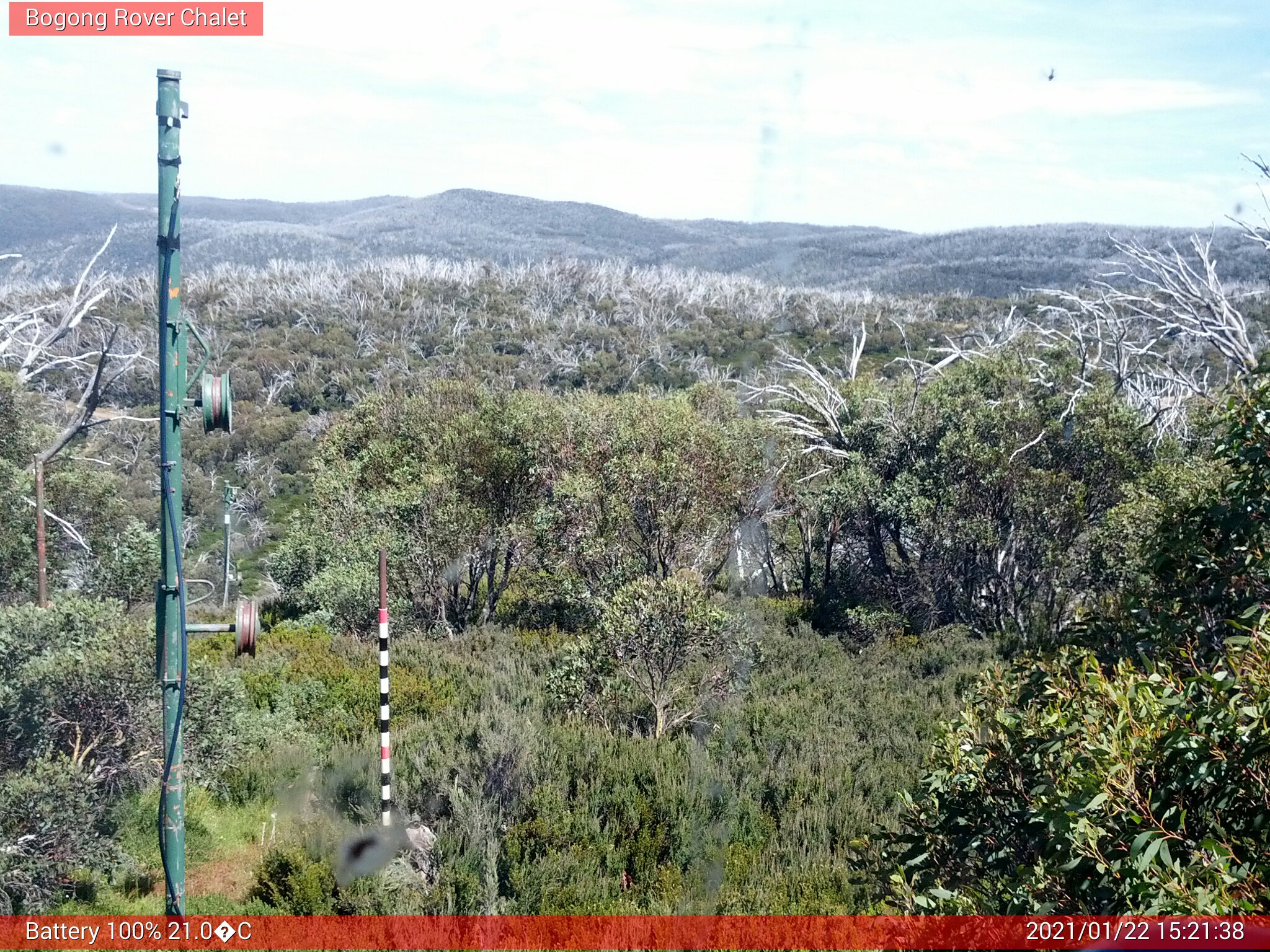 Bogong Web Cam 3:21pm Friday 22nd of January 2021