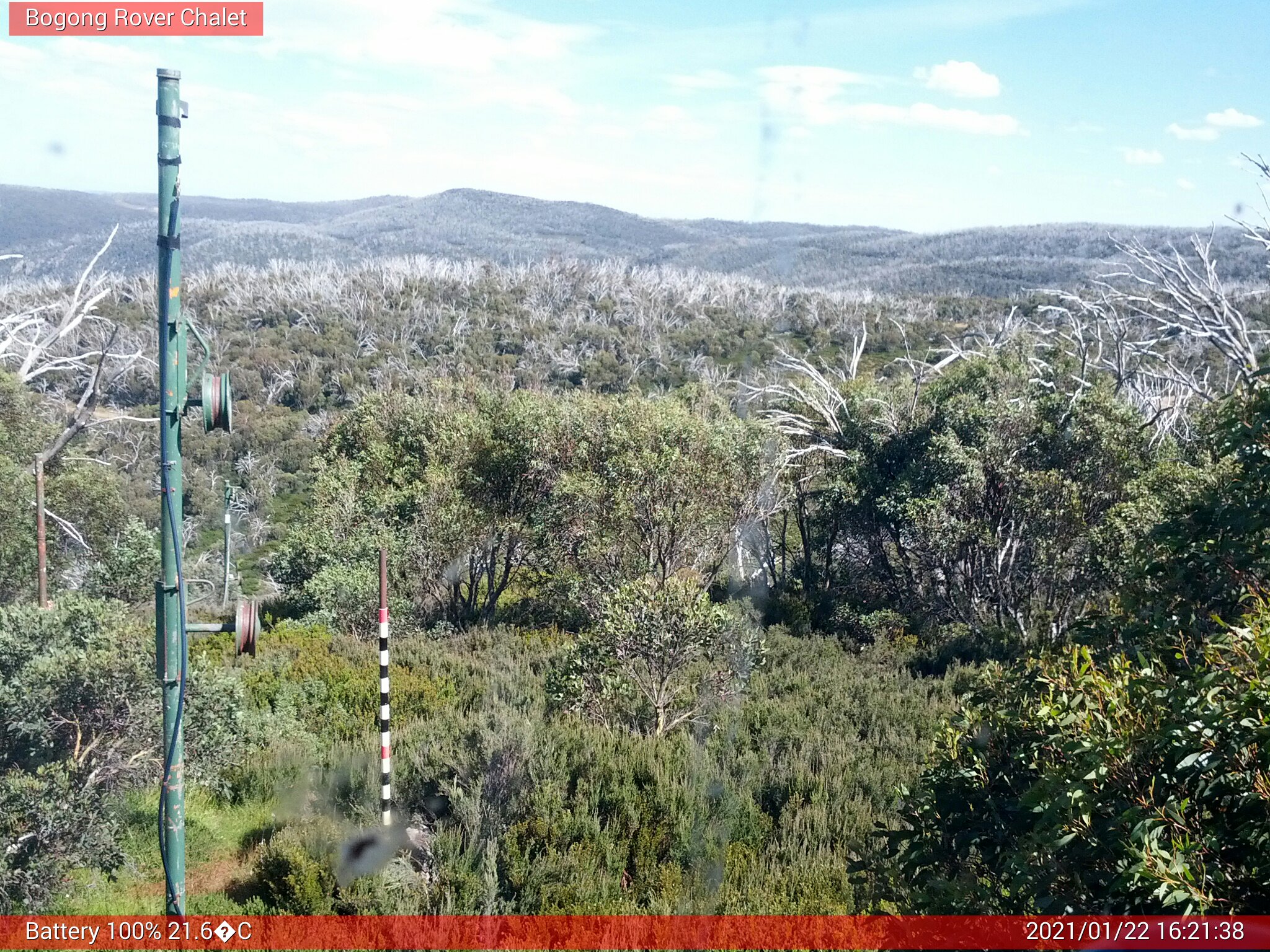 Bogong Web Cam 4:21pm Friday 22nd of January 2021