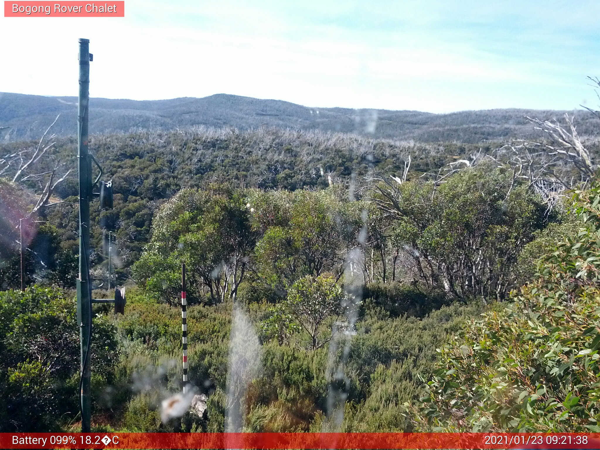 Bogong Web Cam 9:21am Saturday 23rd of January 2021