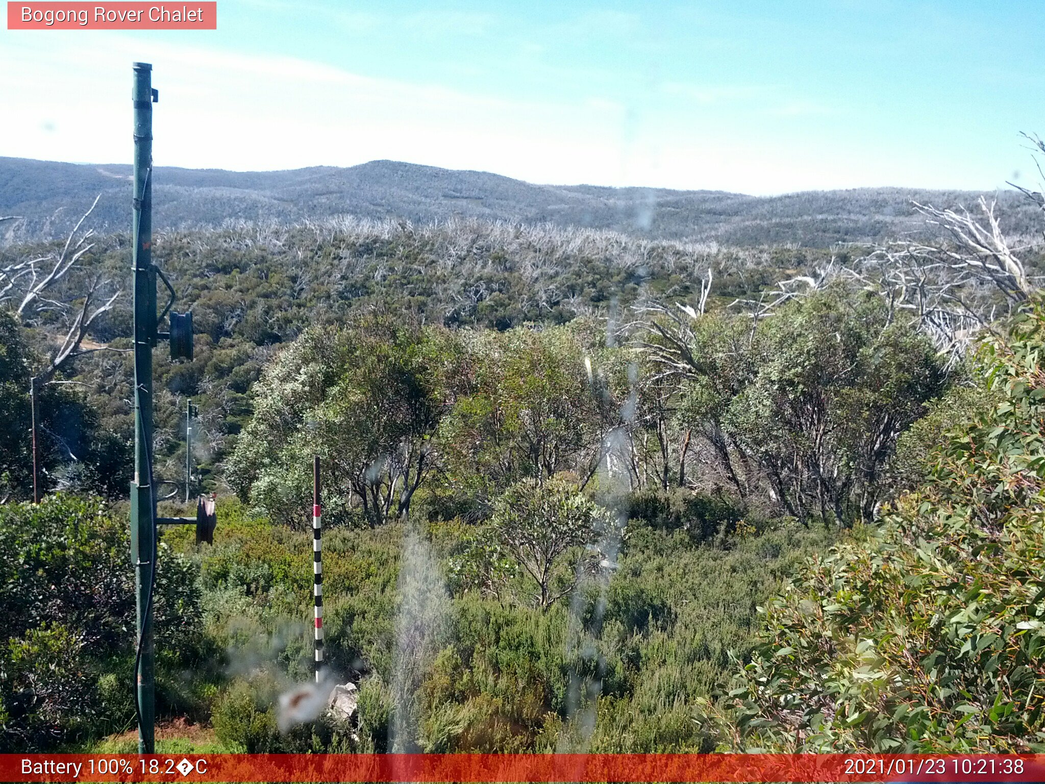 Bogong Web Cam 10:21am Saturday 23rd of January 2021