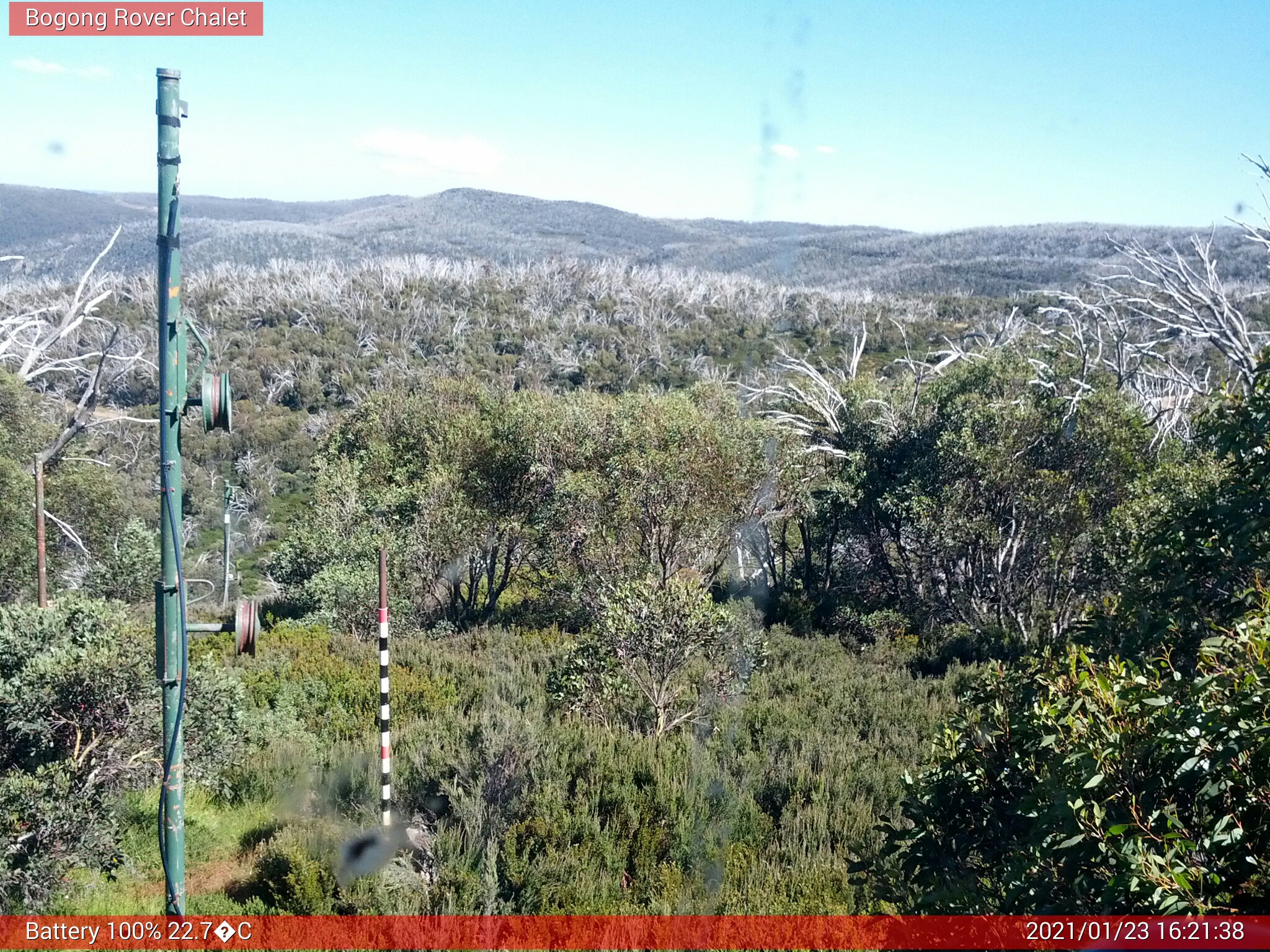 Bogong Web Cam 4:21pm Saturday 23rd of January 2021