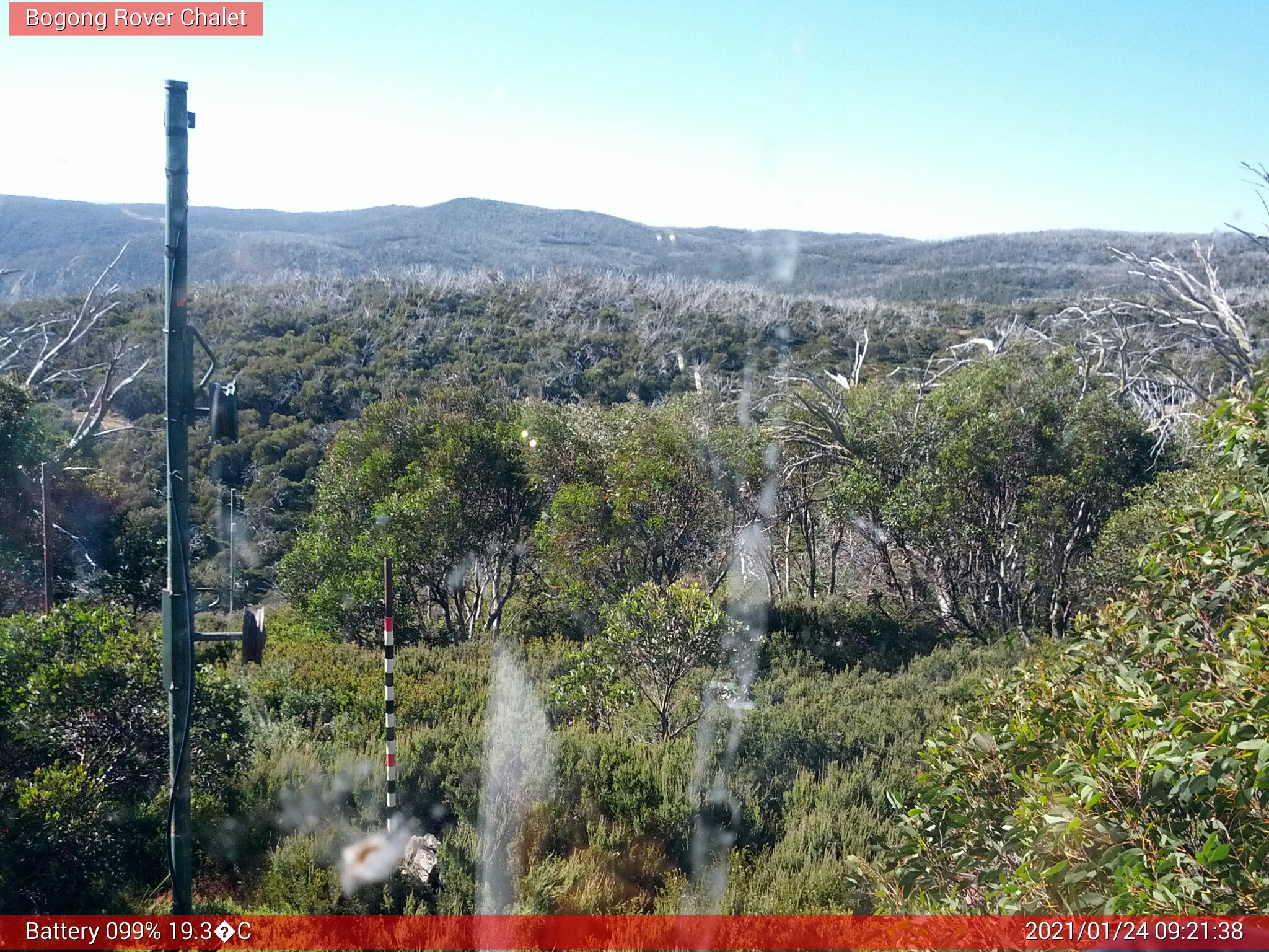 Bogong Web Cam 9:21am Sunday 24th of January 2021