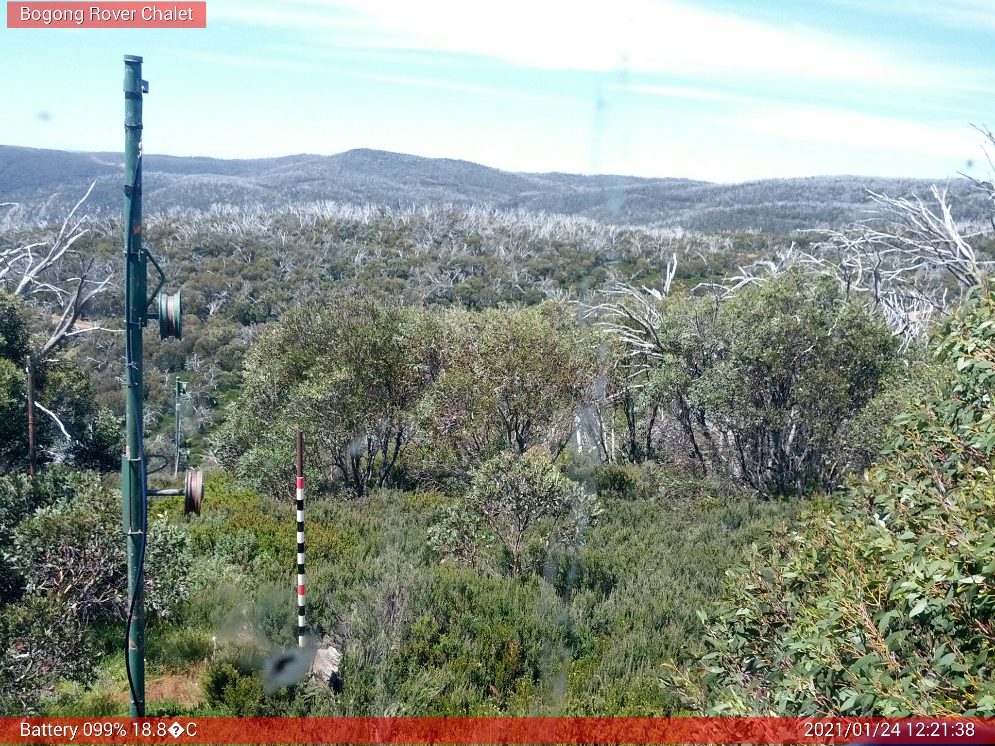 Bogong Web Cam 12:21pm Sunday 24th of January 2021