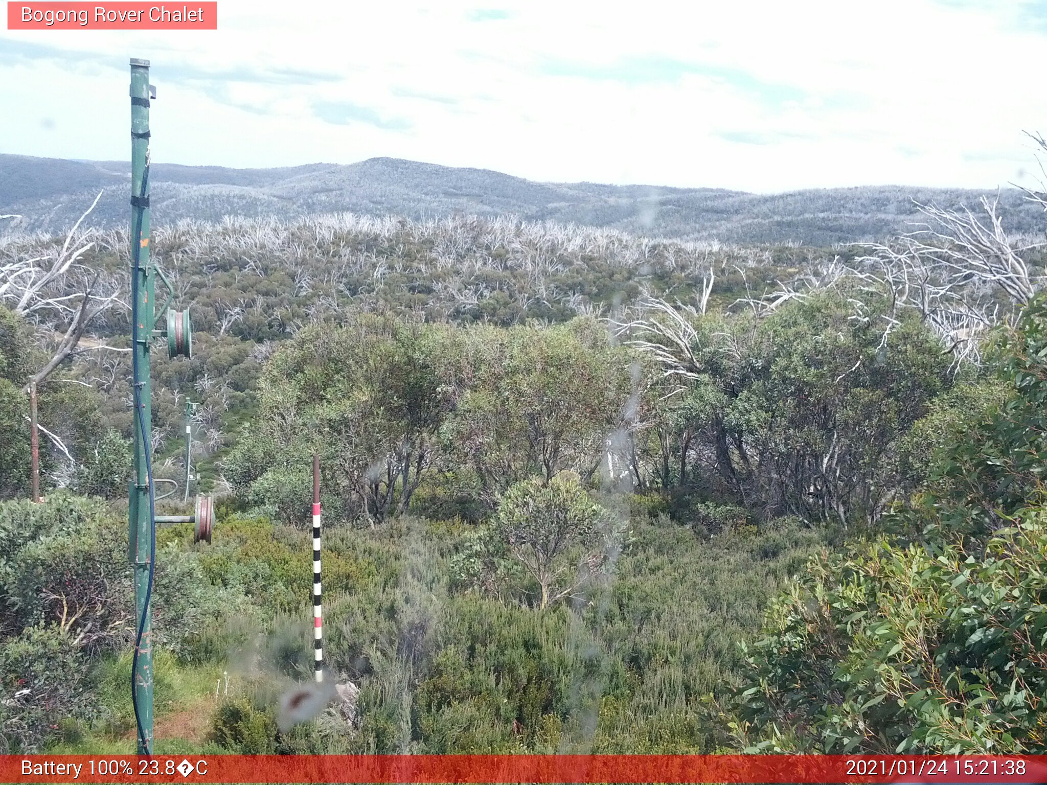 Bogong Web Cam 3:21pm Sunday 24th of January 2021