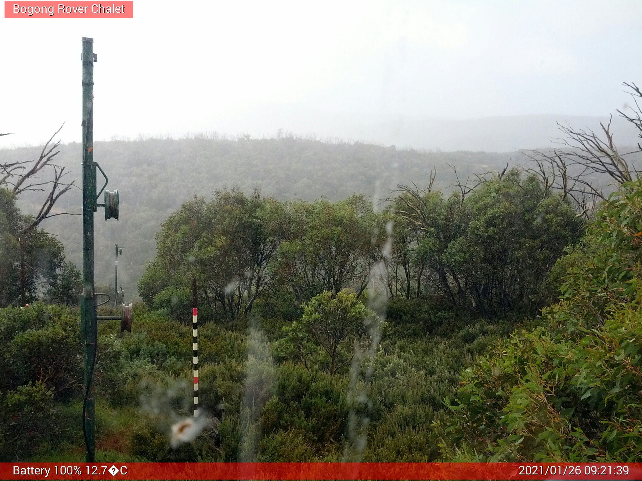 Bogong Web Cam 9:21am Tuesday 26th of January 2021