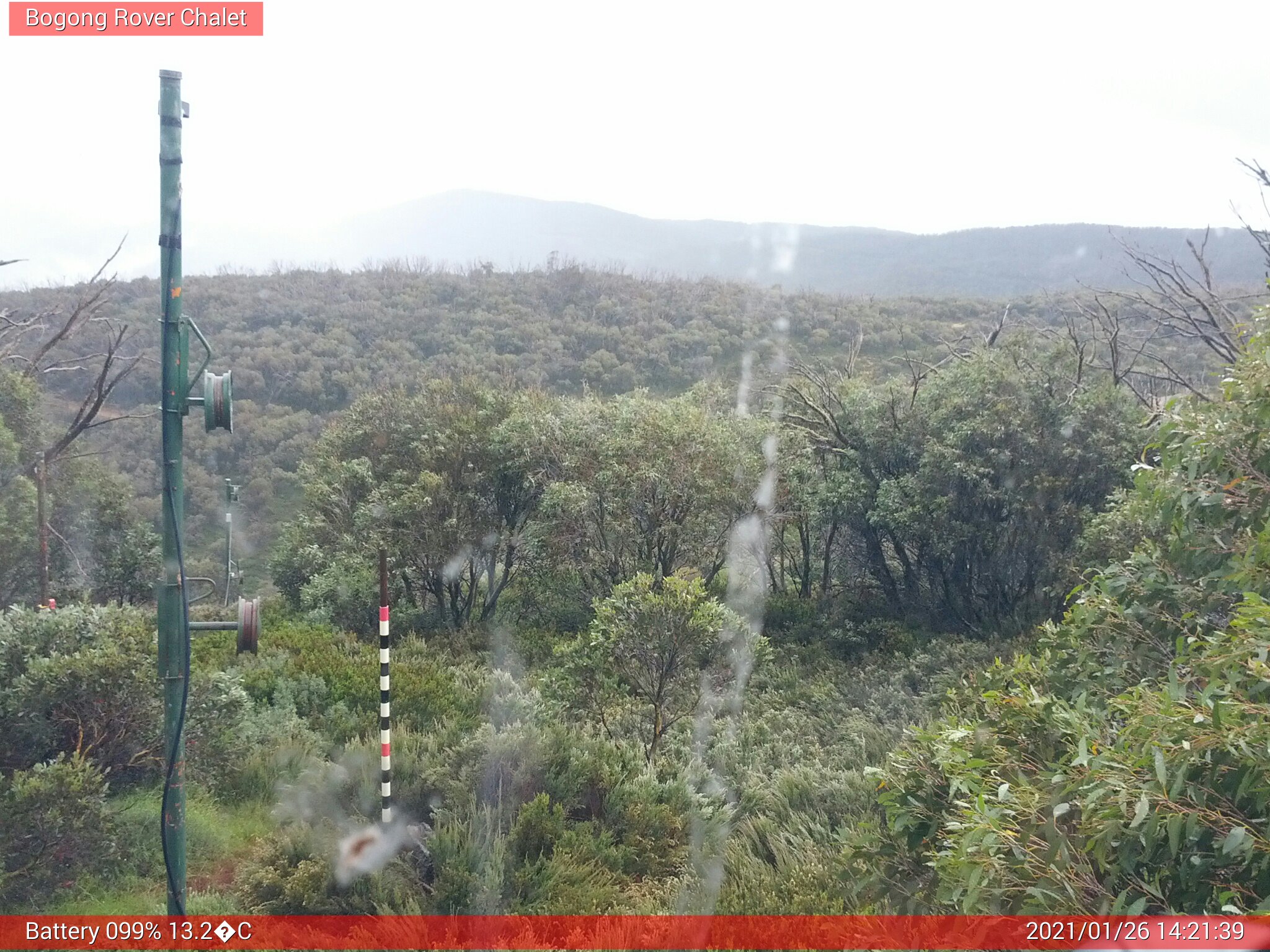 Bogong Web Cam 2:21pm Tuesday 26th of January 2021