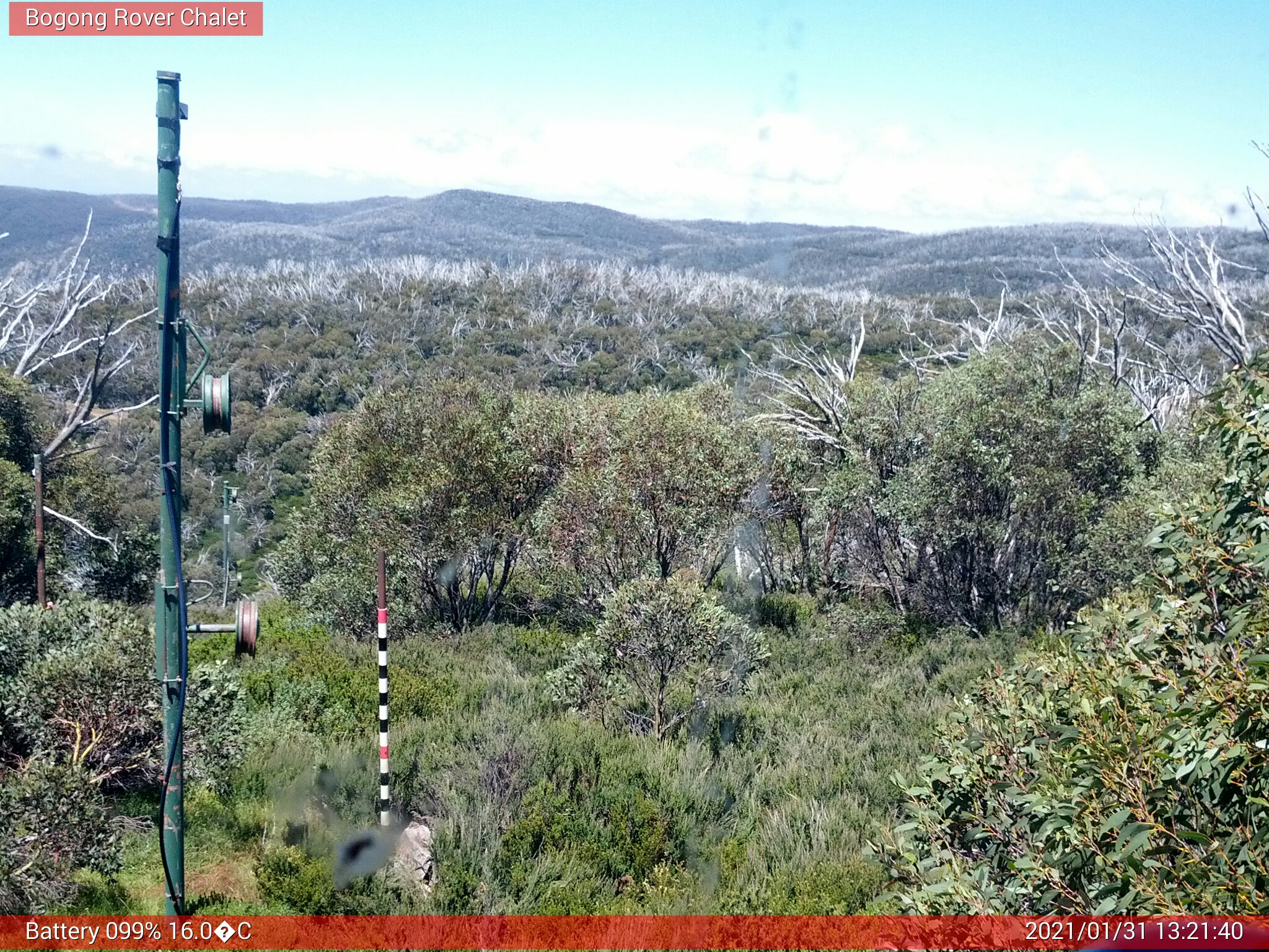 Bogong Web Cam 1:21pm Sunday 31st of January 2021