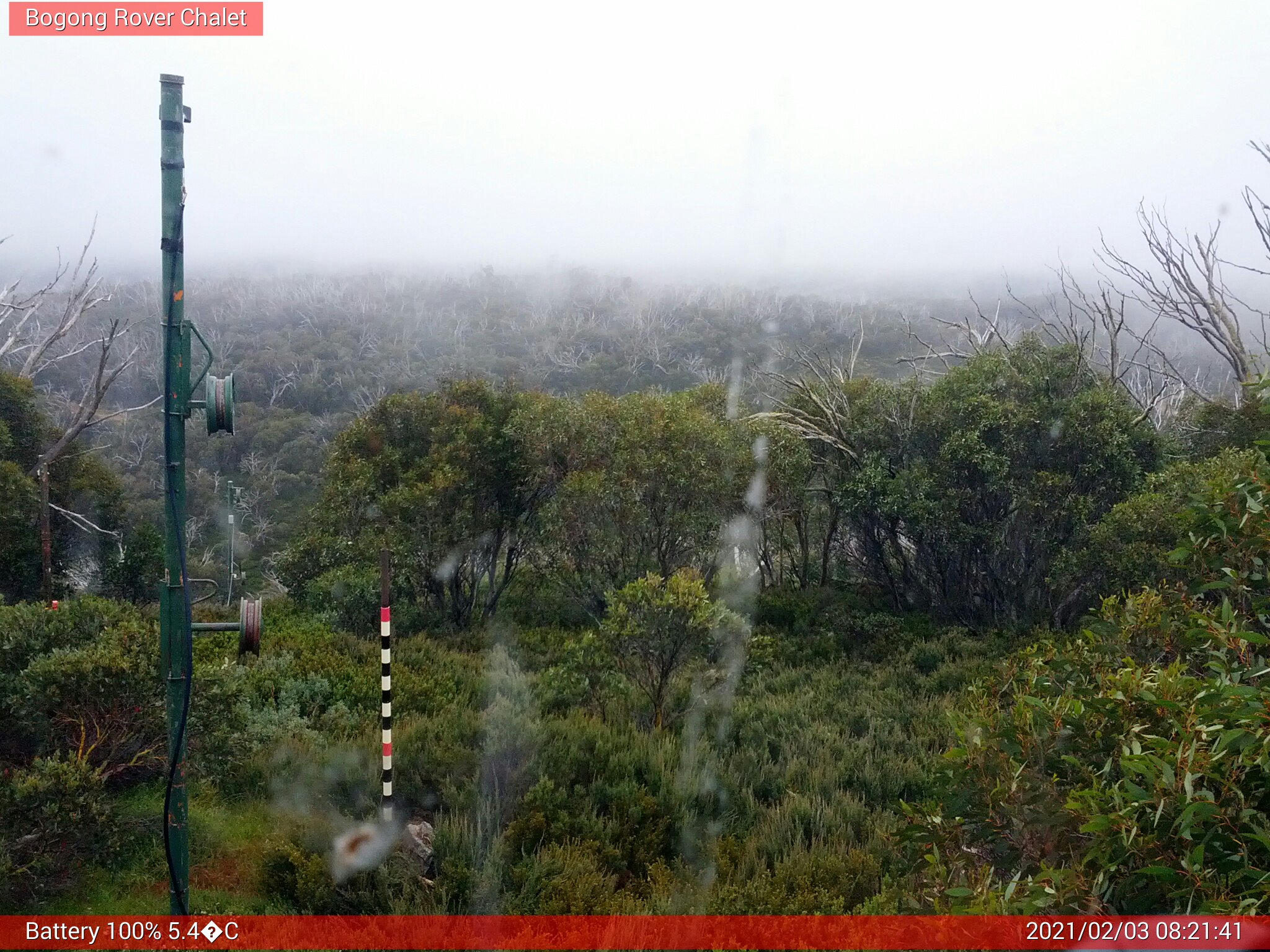 Bogong Web Cam 8:21am Wednesday 3rd of February 2021