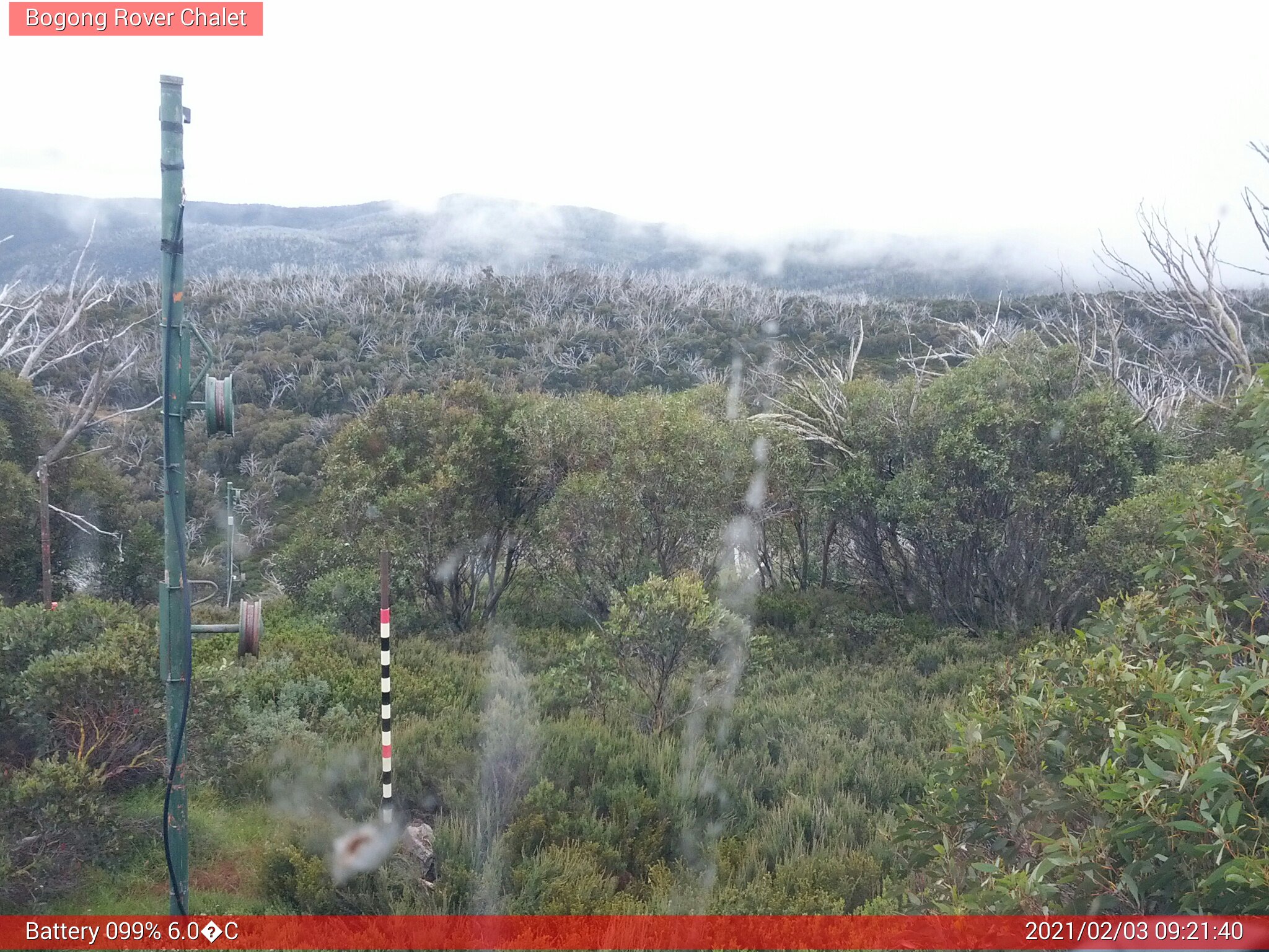 Bogong Web Cam 9:21am Wednesday 3rd of February 2021